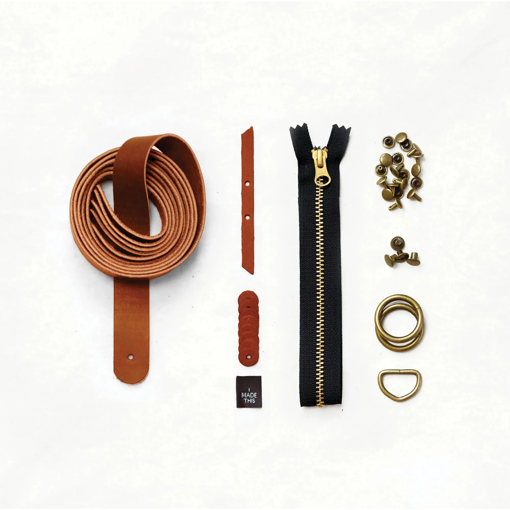 Fremont Tote Finishing Kit - Chestnut & Antique Brass - Image 2