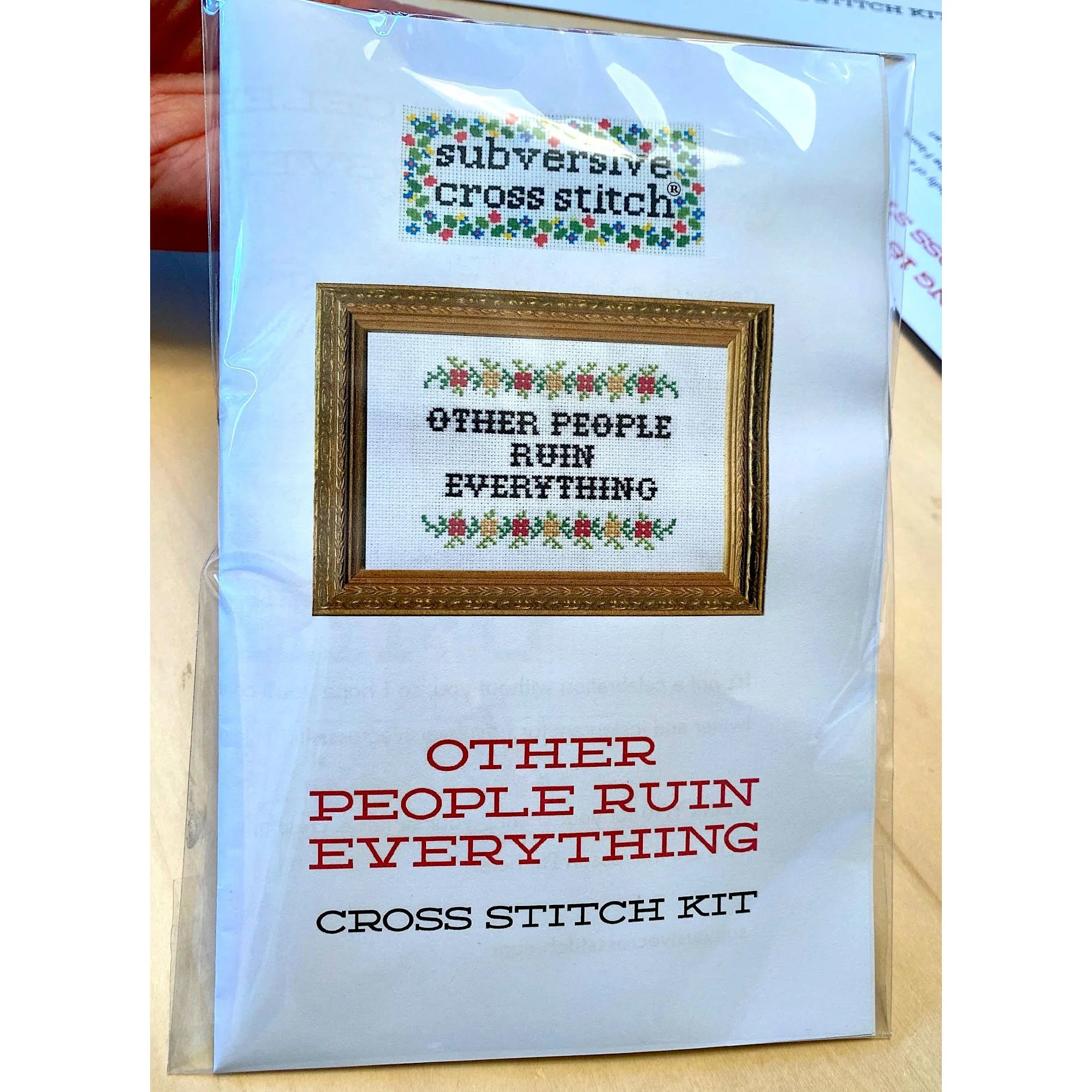 Fresh Out of F*cks Deluxe Cross Stitch Kit - Image 3