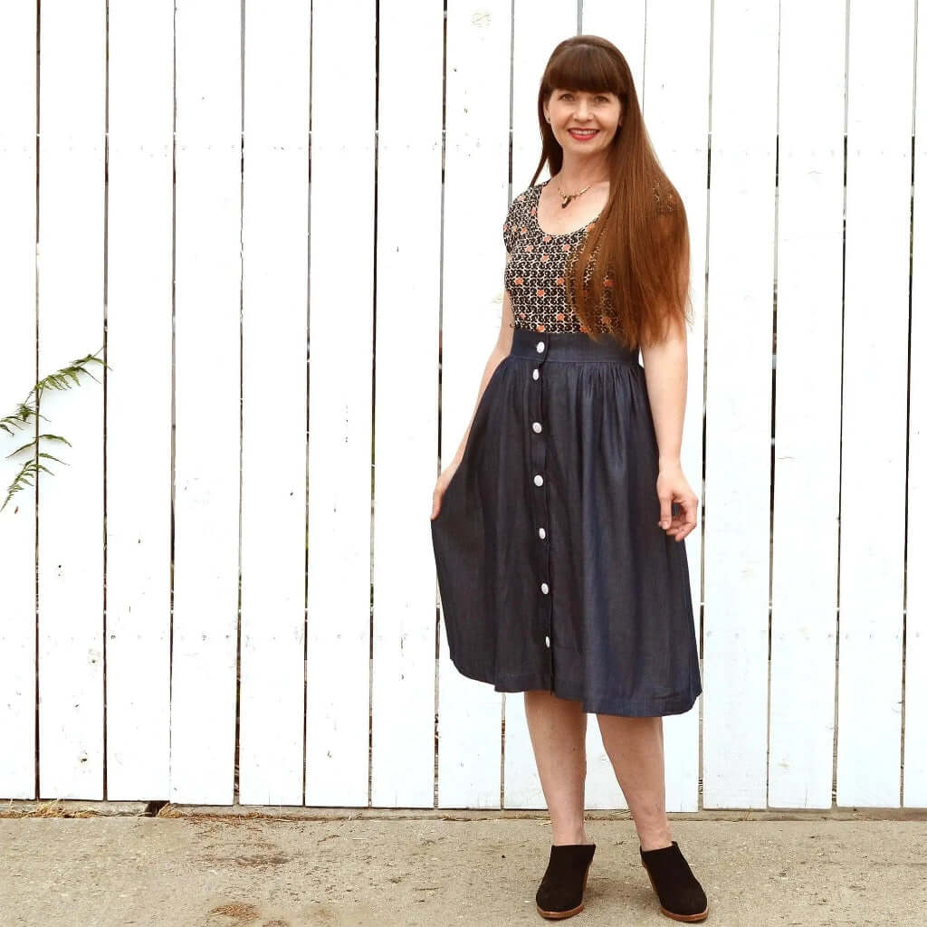 Front Button Skirt Pattern - PDF DOWNLOAD - Image 4