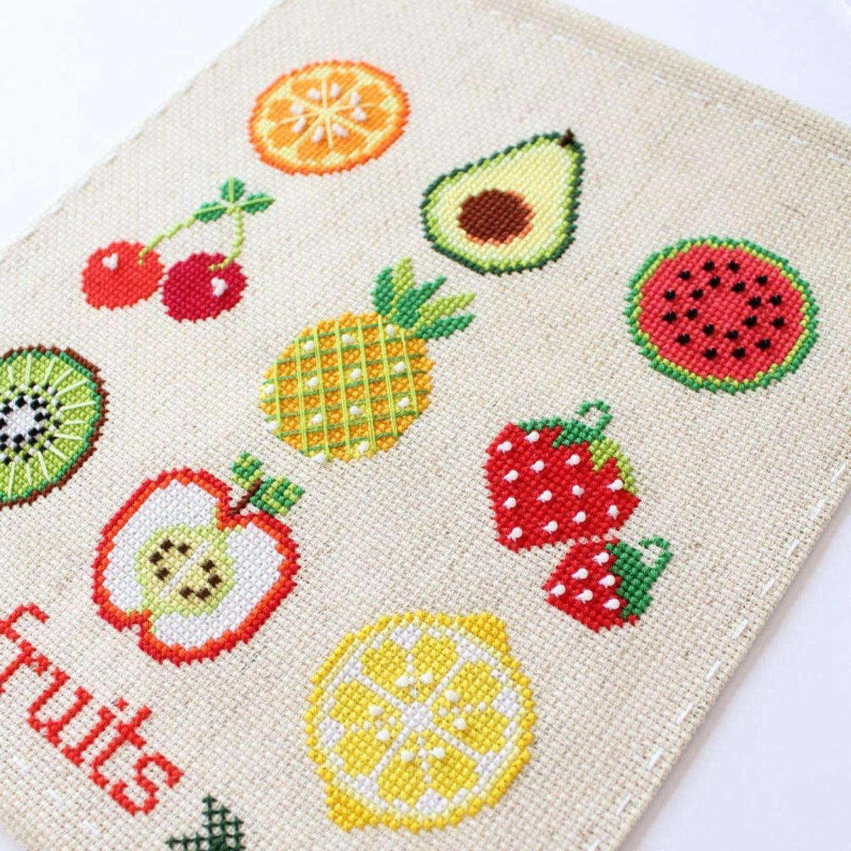 Fruit Sampler Cross Stitch Kit - Image 2