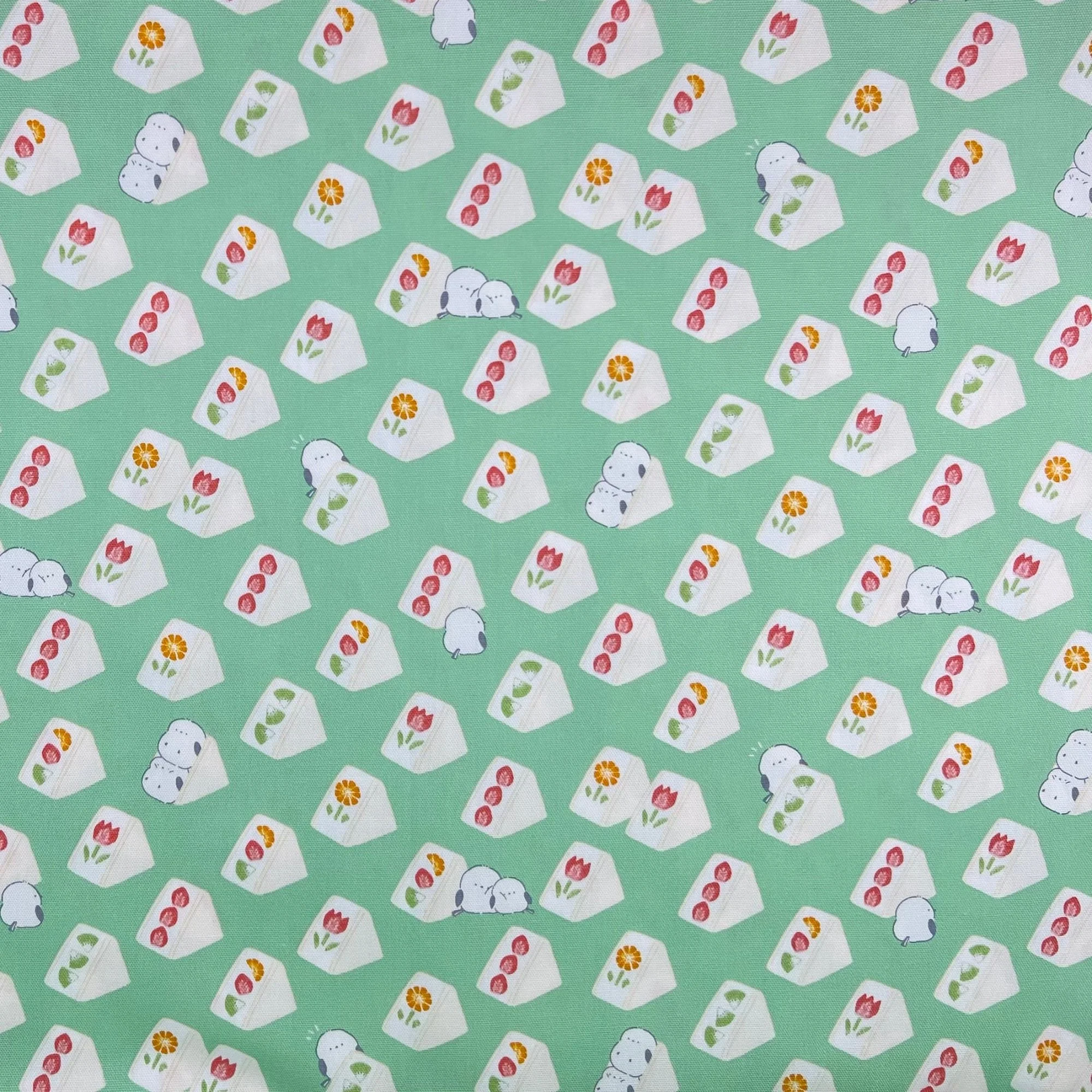 Fruit Sandwich Birds on Cotton Oxford - Image 4
