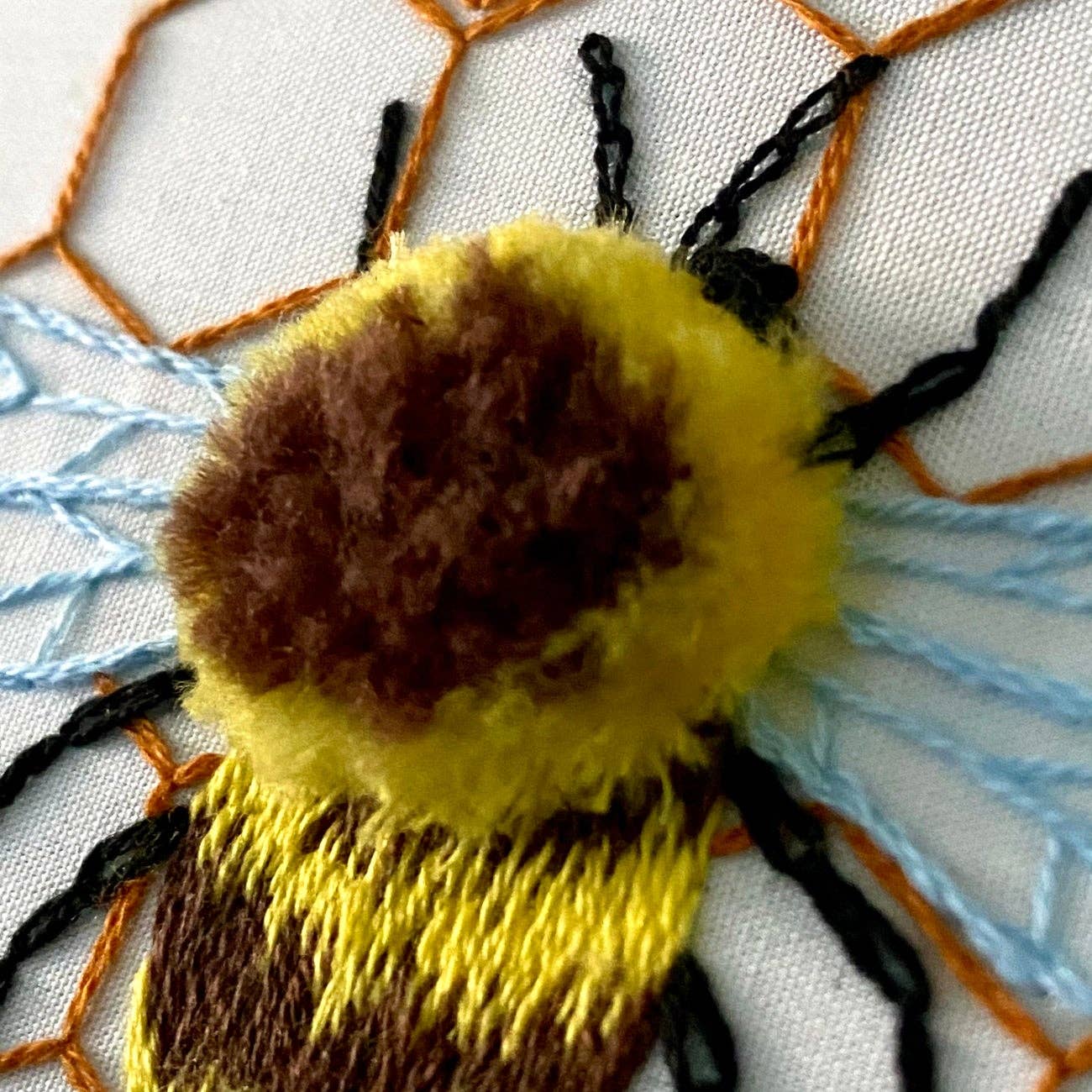 Fuzzy Bumblebee Embroidery Kit - Image 2