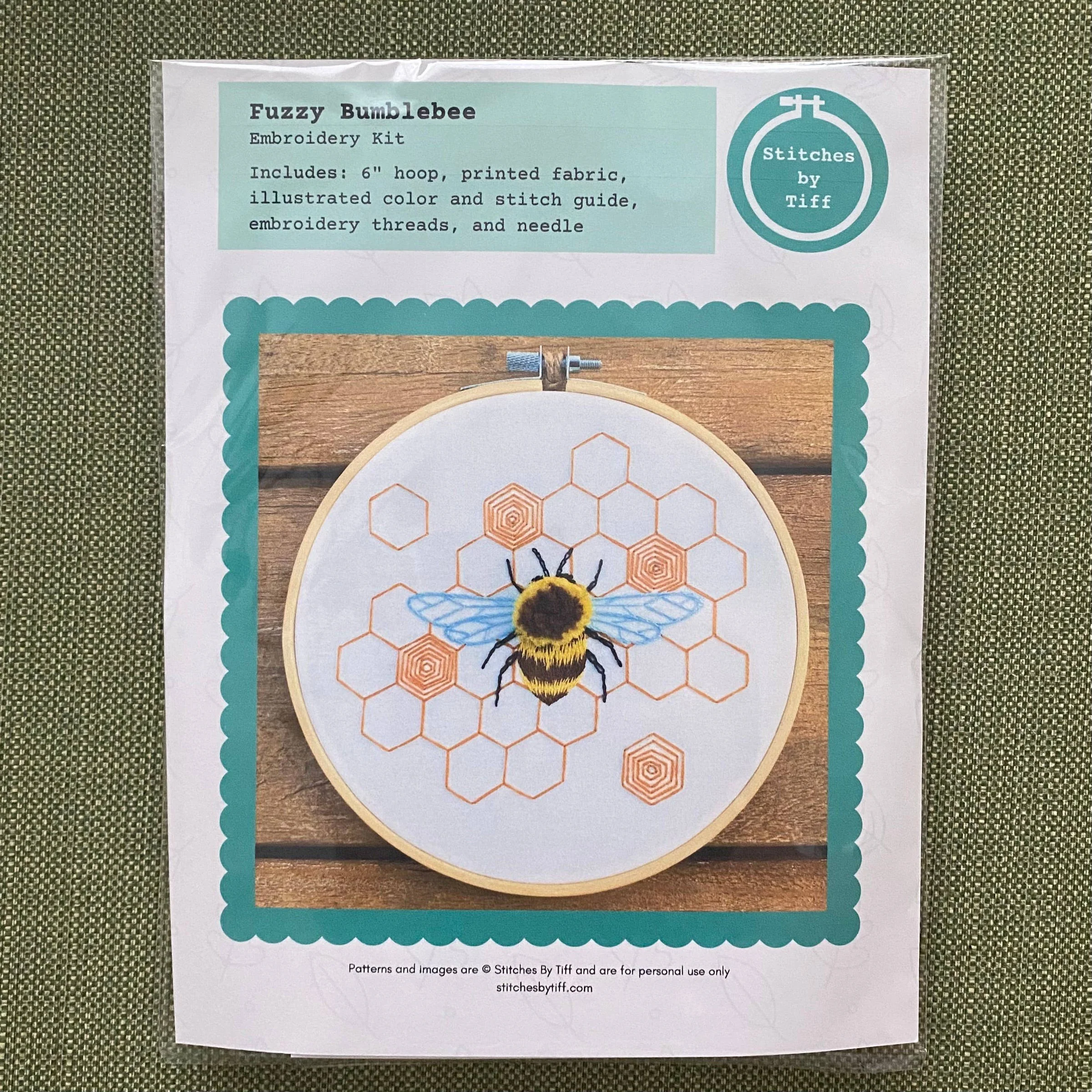 Fuzzy Bumblebee Embroidery Kit - Image 4