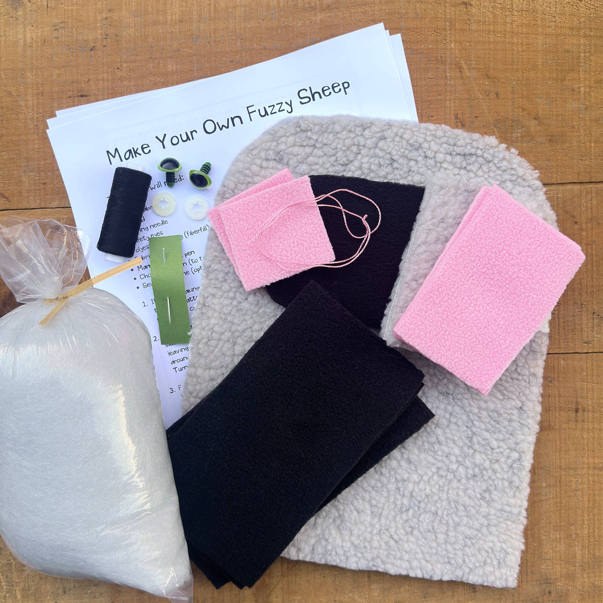Fuzzy Sheep DIY Plush Sewing Kit - Image 6