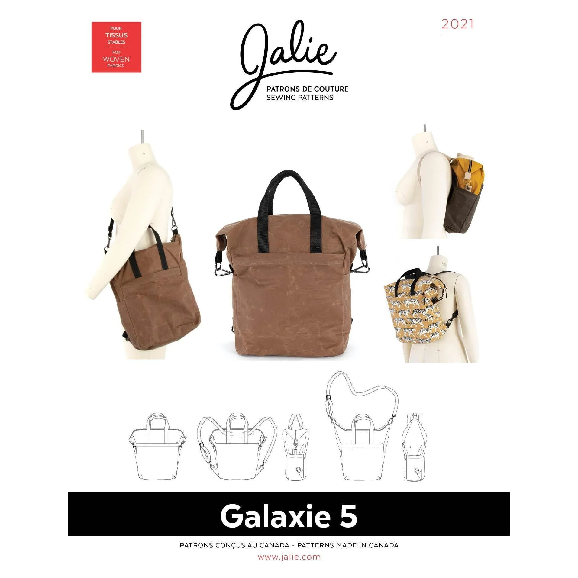 Galaxie Collection #5 Pattern - 3-in-1 Convertible Backpack - PDF DOWNLOAD - Image 7