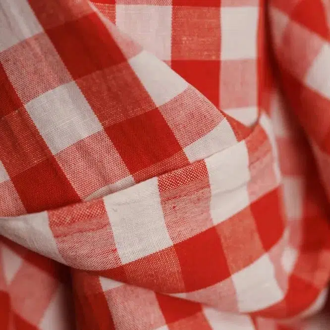 Garden Party Check, Lollipop Linen/Cotton - Image 2