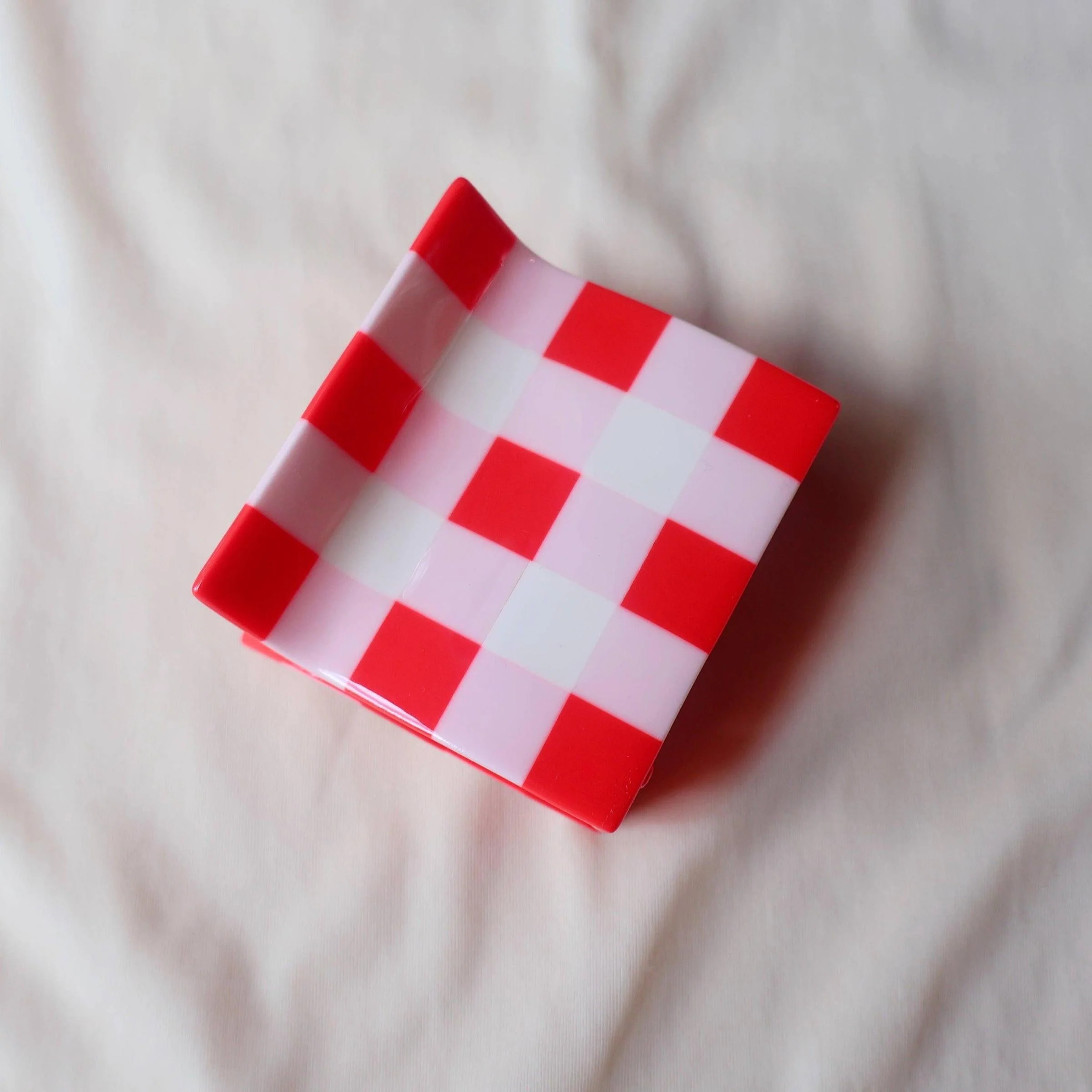 Gingham Hair Claw XL