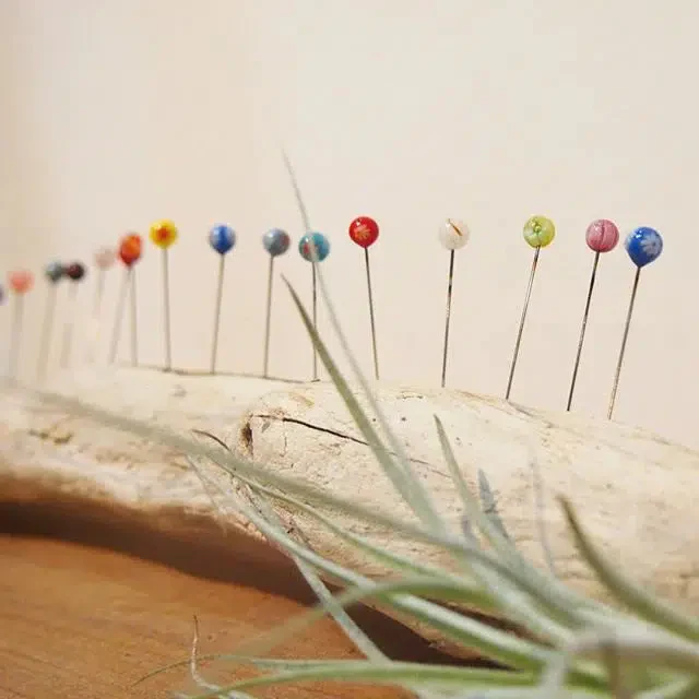 Glass Head Flower Pins - Image 3