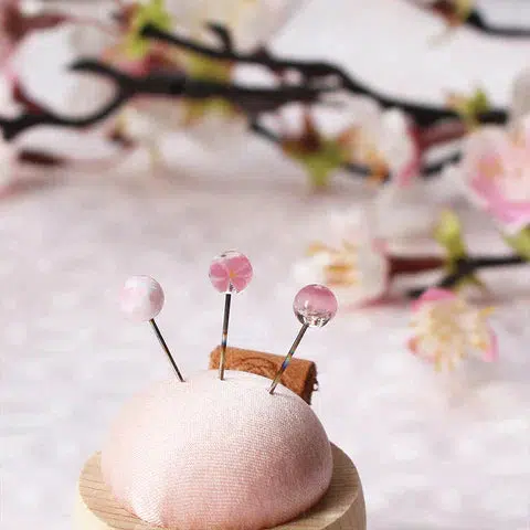 Glass Head Flower Pins - Sakura - Image 3