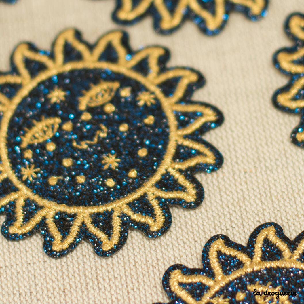 Glitter Sun Iron-On Patch - Image 2