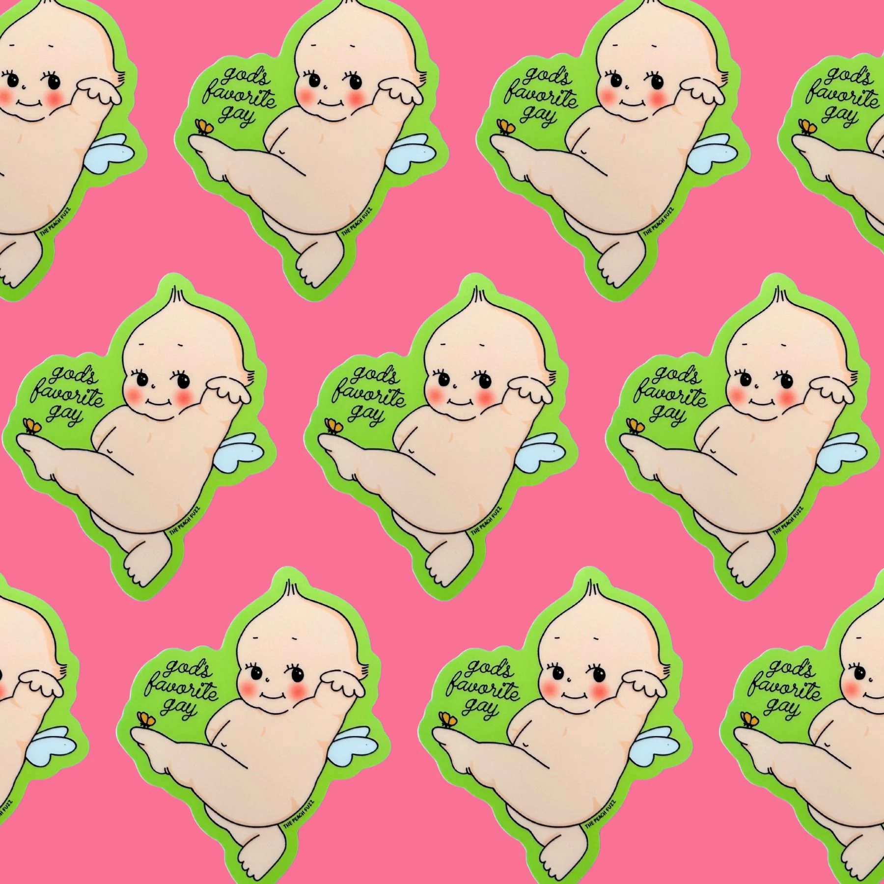 God's Favorite Gay Sticker - Image 2