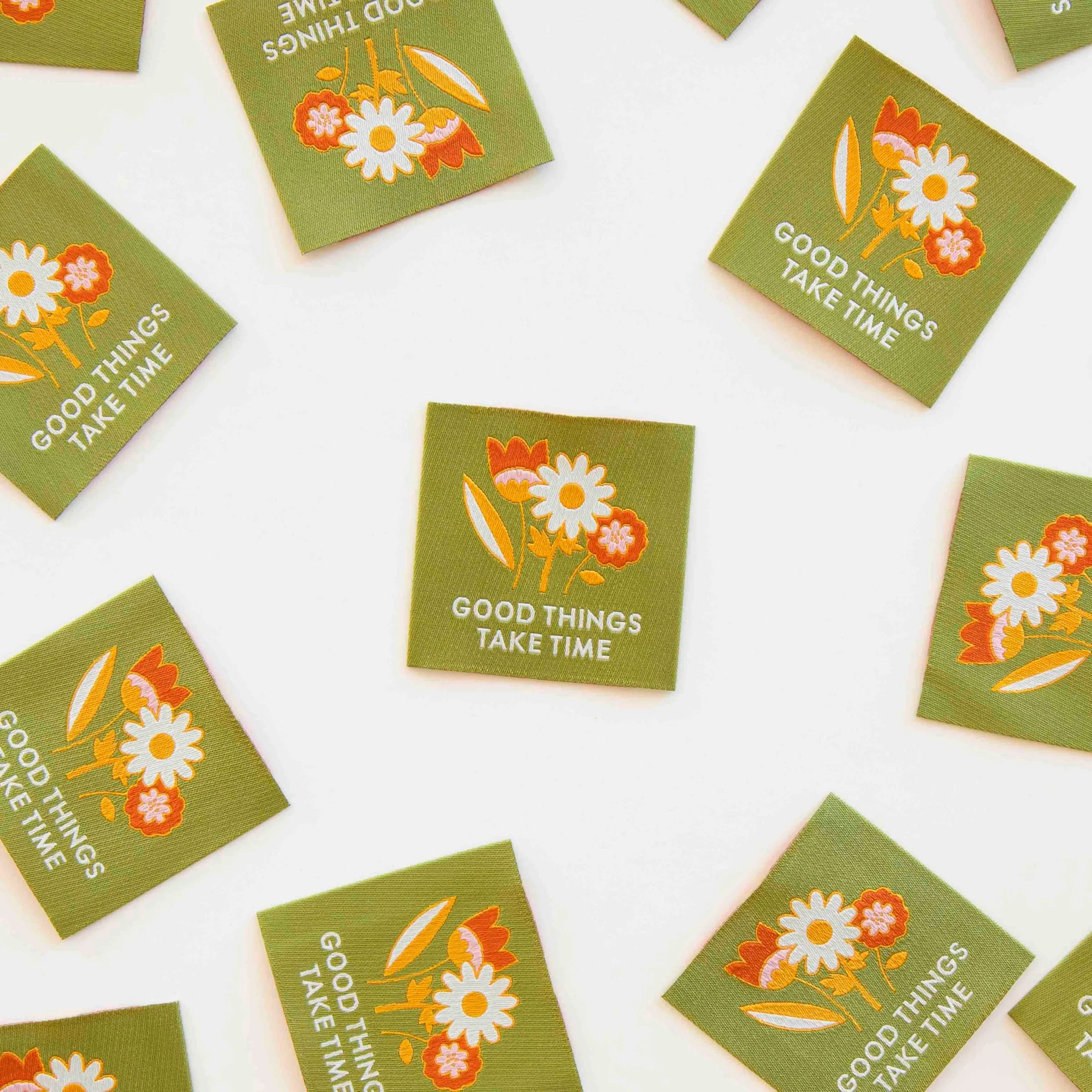 Good Things Take Time Sew-In Labels