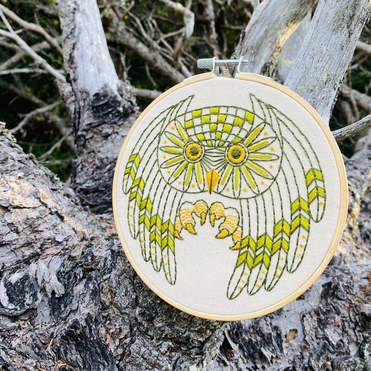 Great Horned Owl Embroidery Kit - Image 2