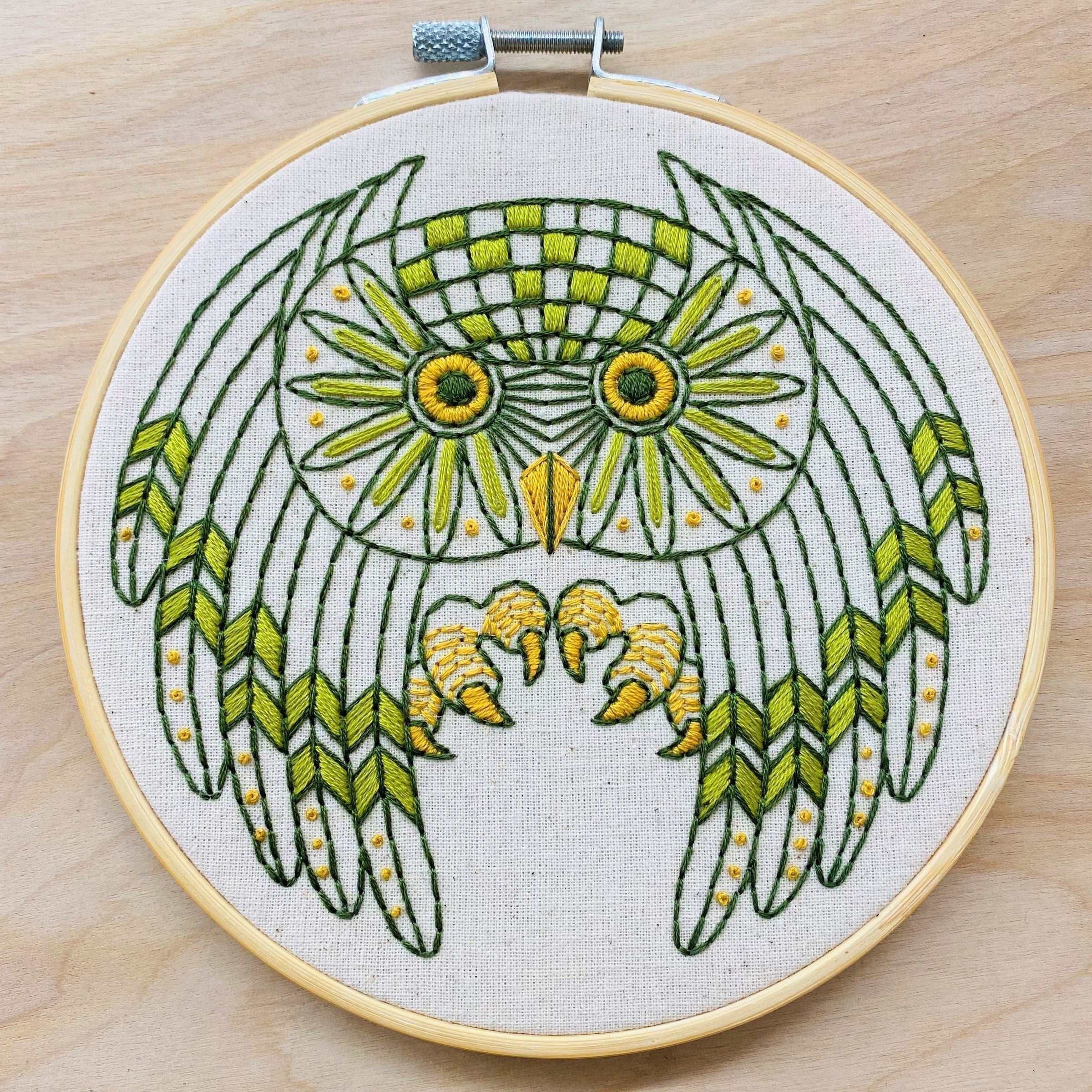 Great Horned Owl Embroidery Kit - Image 3