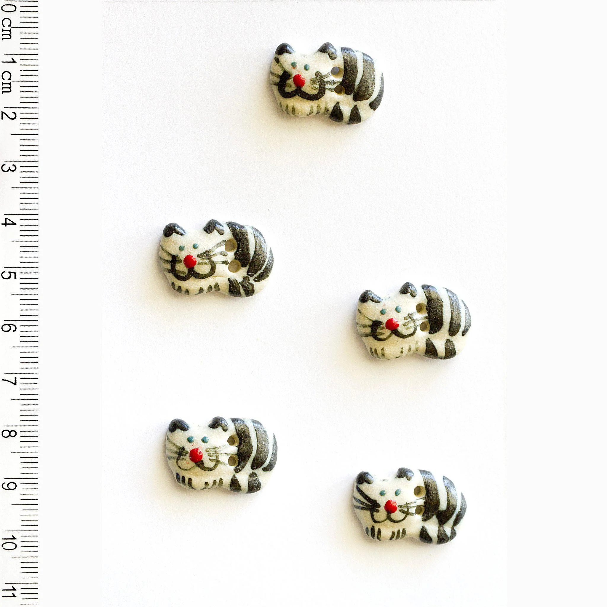 Black and White Cat Buttons