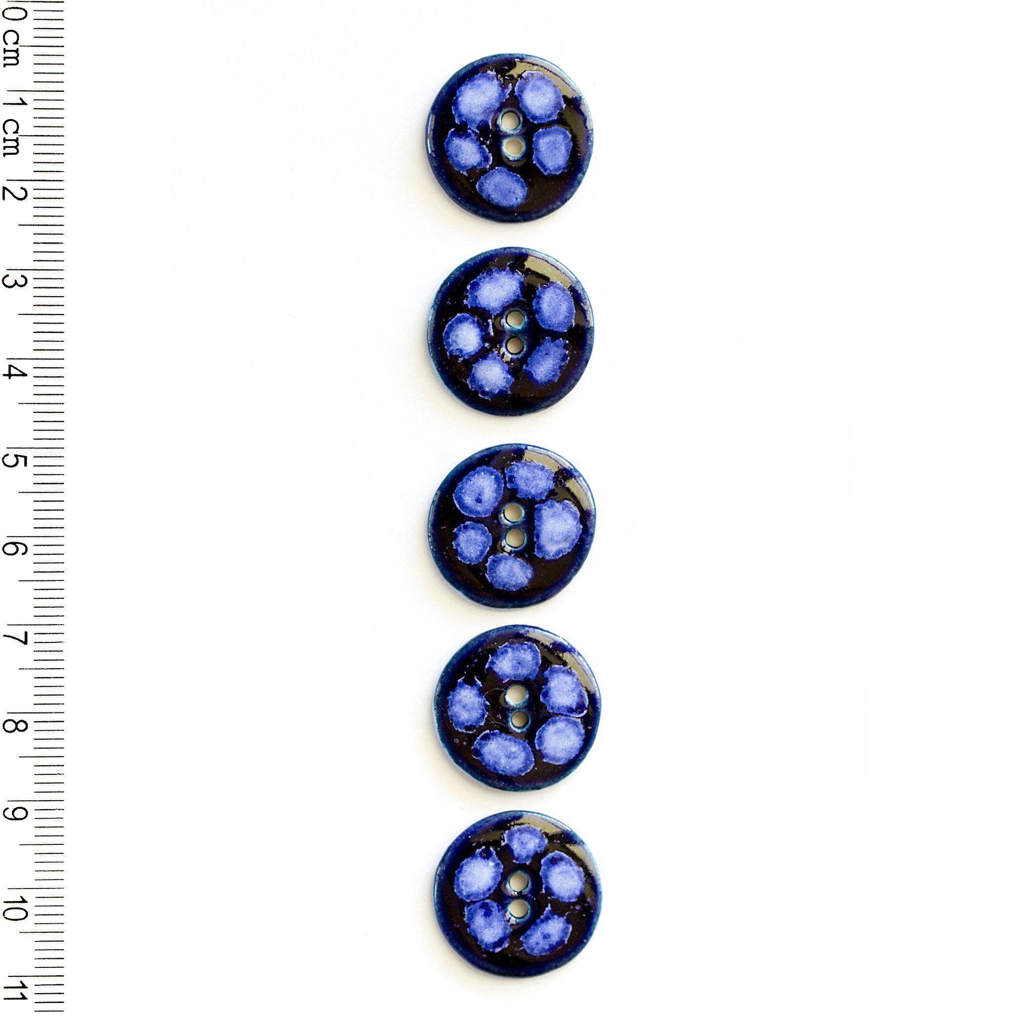 Medium Blue Flower Buttons
