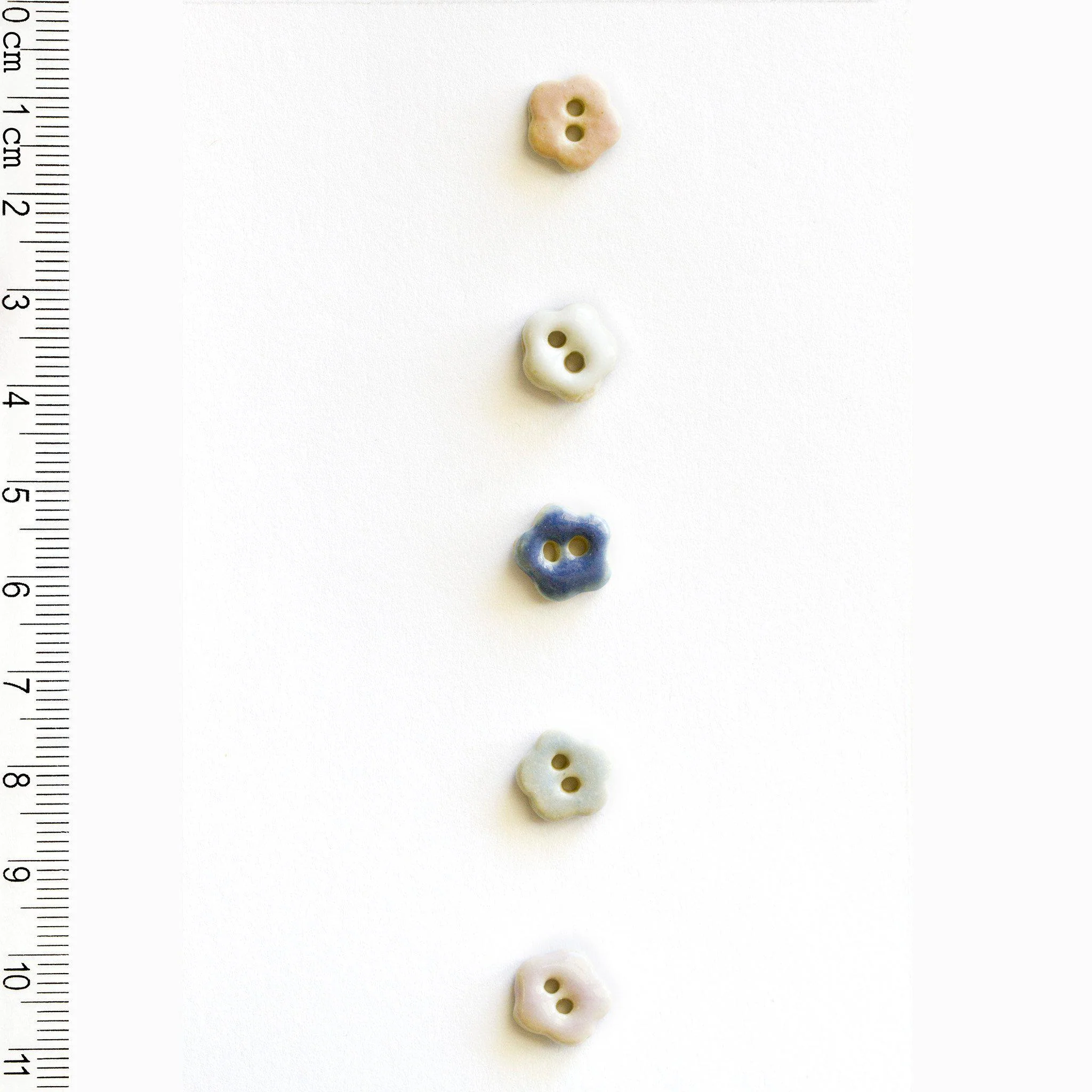Tiny Flower Buttons, Multi Colored