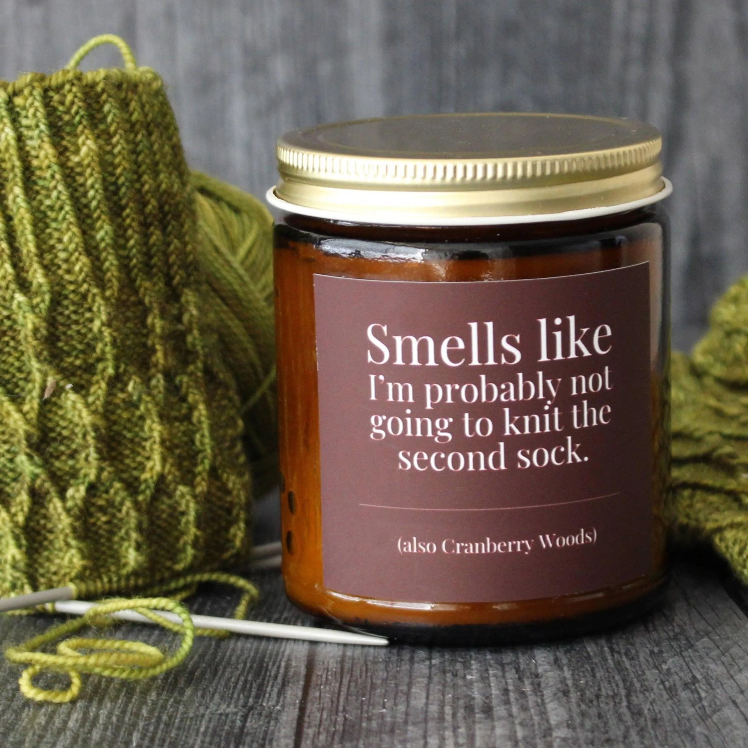 Hand-poured Coconut Soy Wax Candle For Knitters - 4oz - Image 10