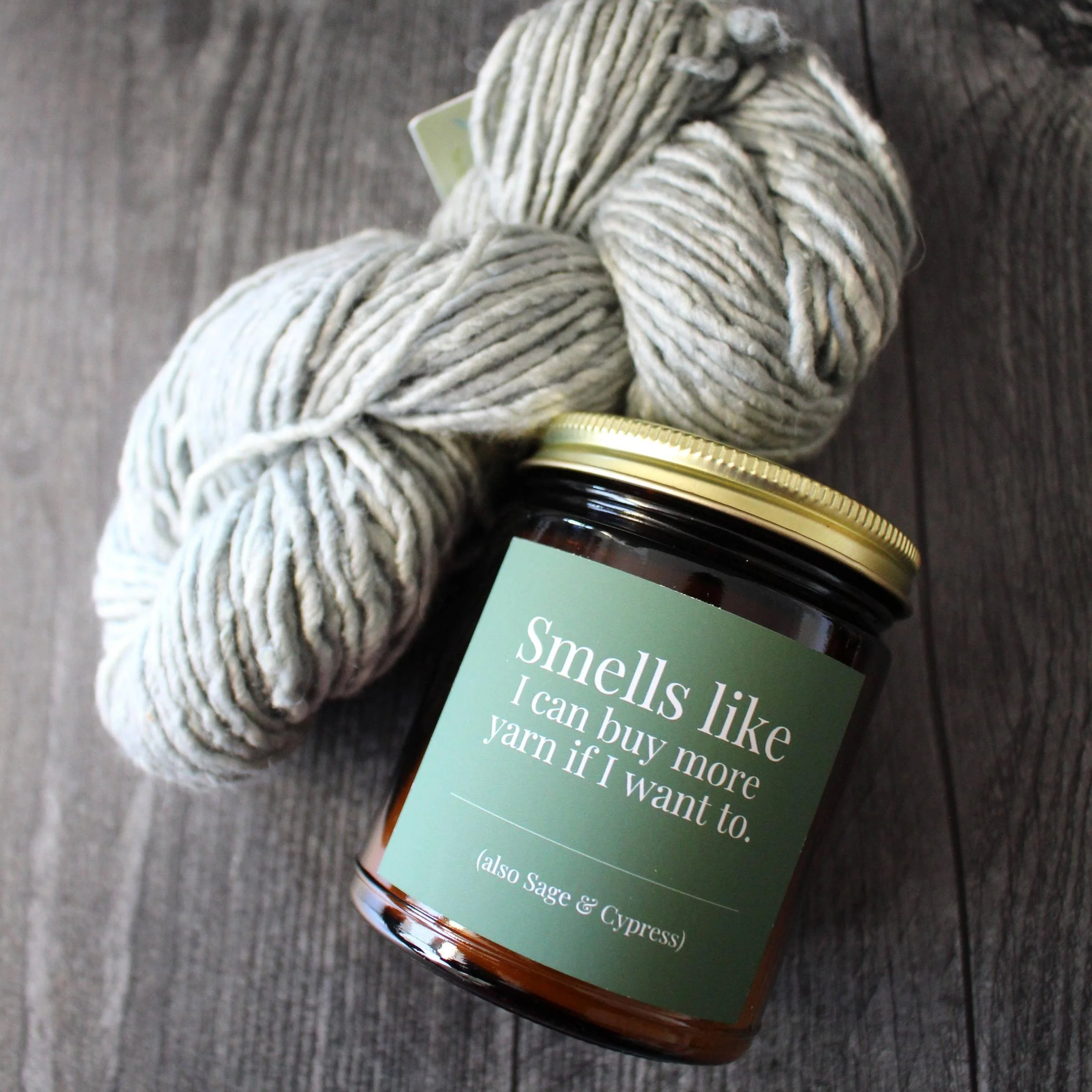 Hand-poured Coconut Soy Wax Candle For Knitters - 4oz - Image 3
