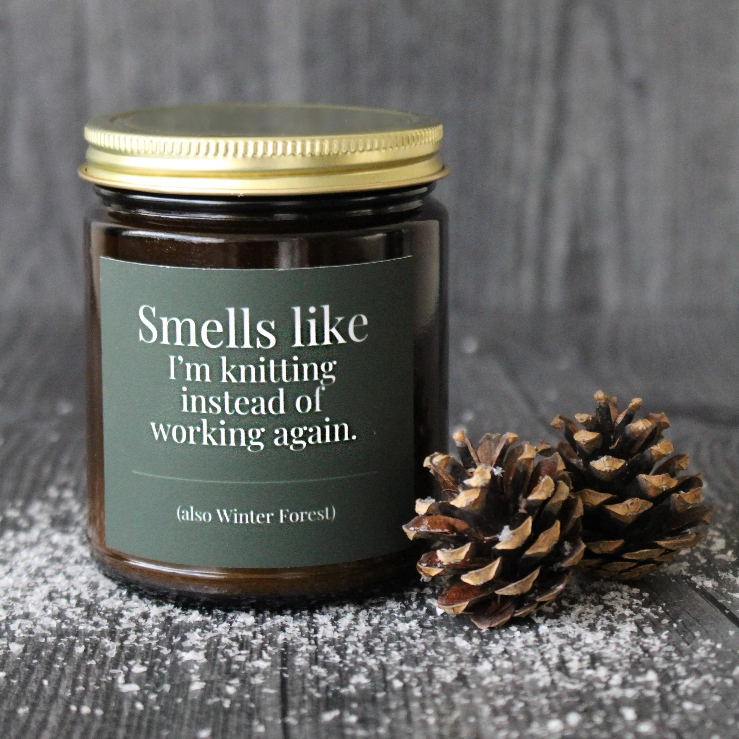 Hand-poured Coconut Soy Wax Candle For Knitters - 4oz - Image 5