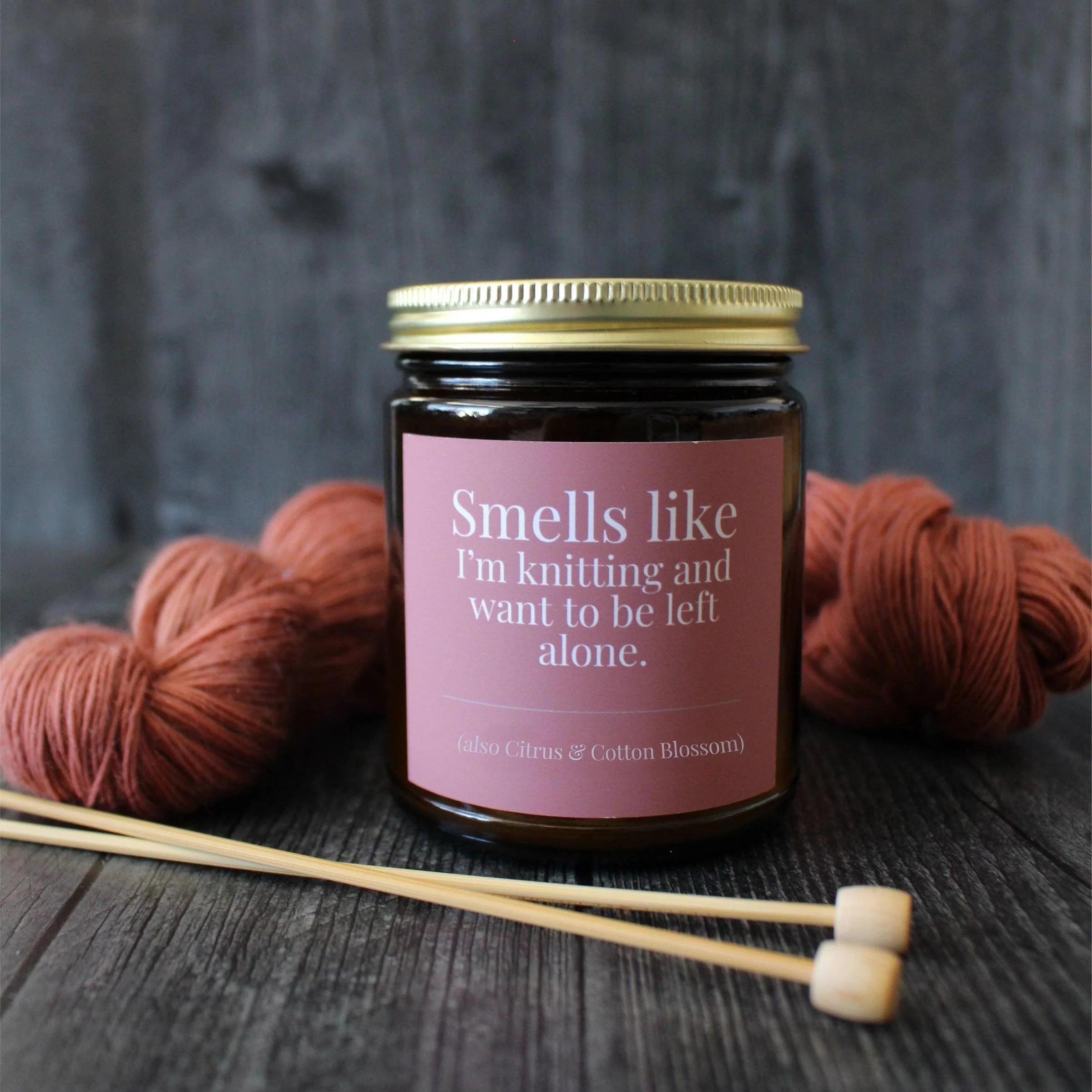 Hand-poured Coconut Soy Wax Candle For Knitters - 4oz - Image 8