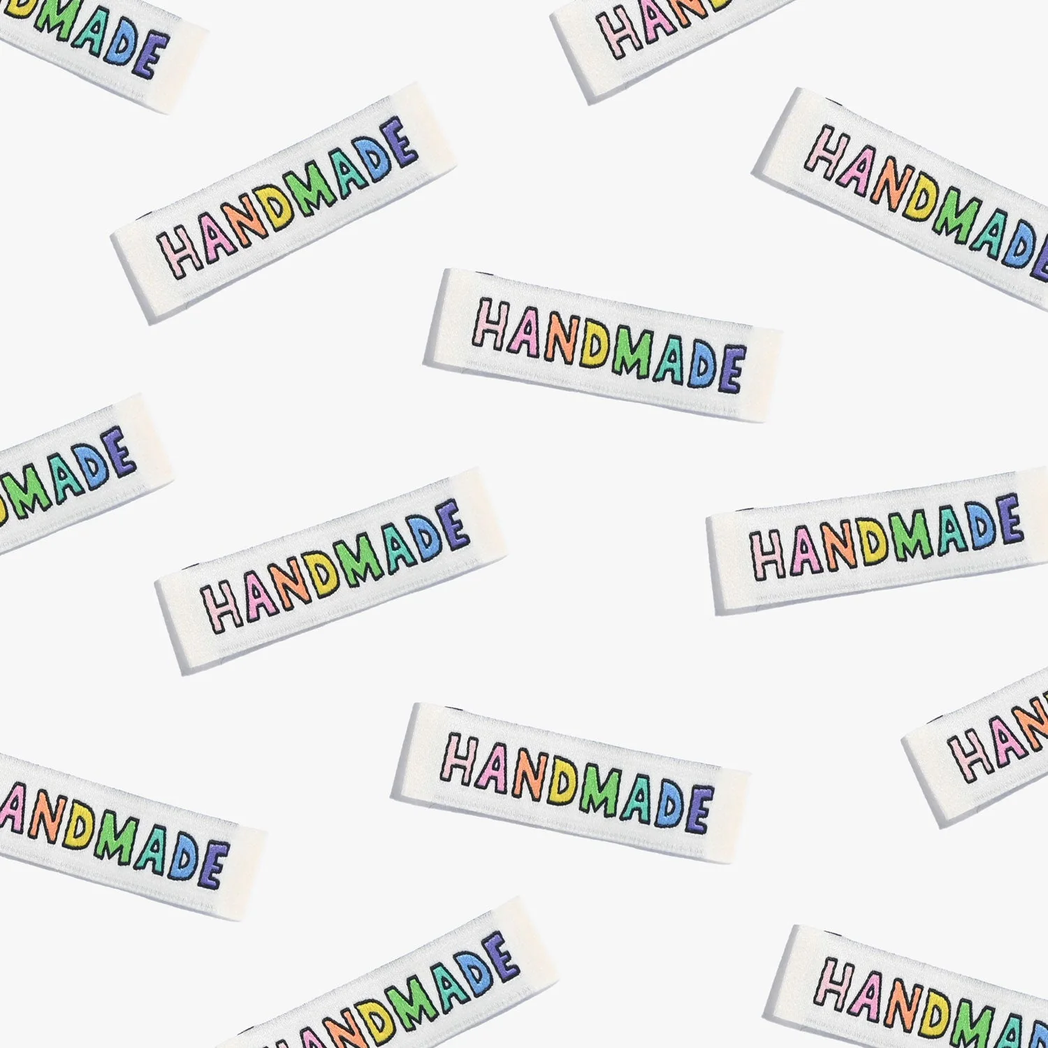 Handmade Rainbow Sew-in Labels
