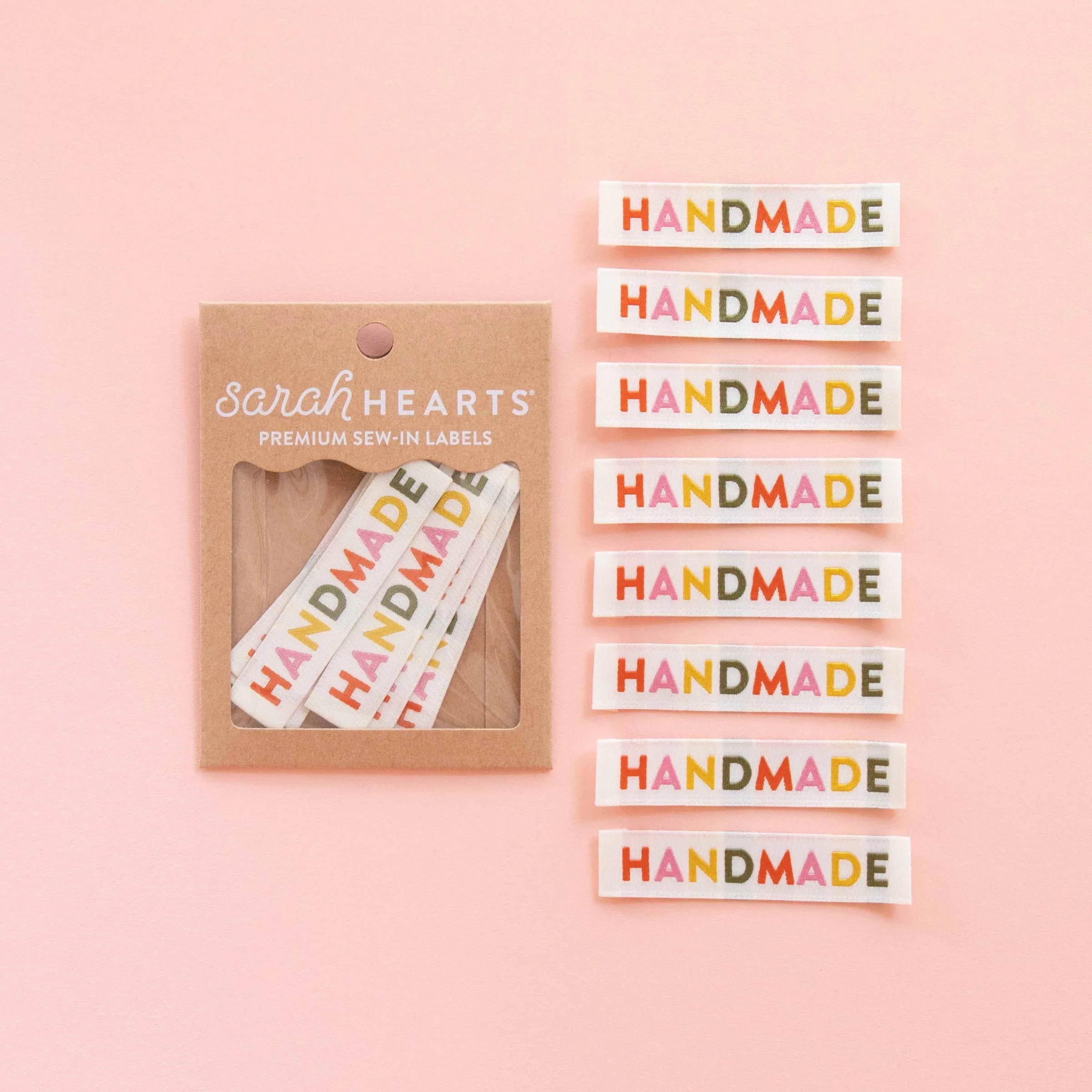 Handmade Woven Sewing Labels - Muted Colors - Image 2