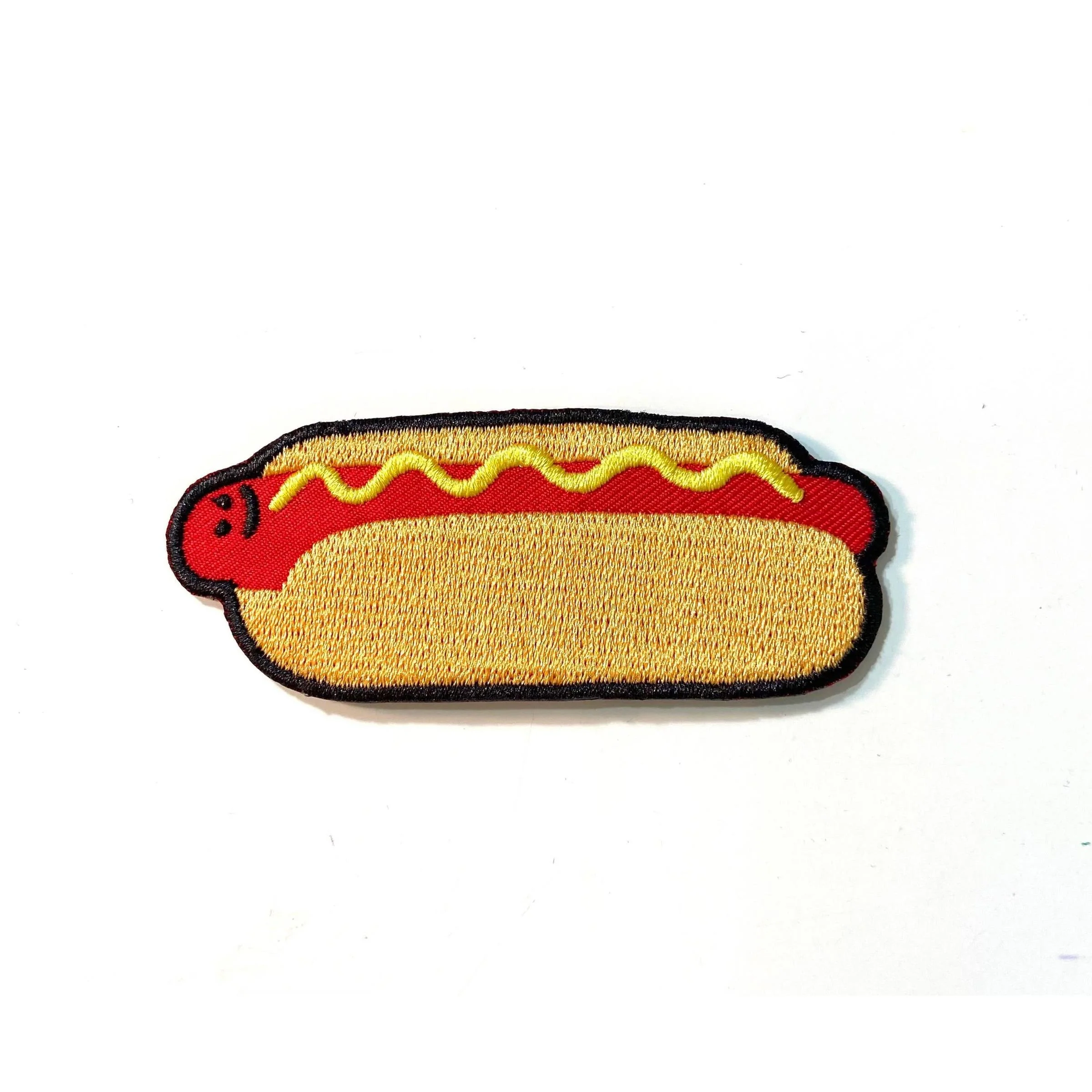 Happy Hot Dog Iron-On Patch