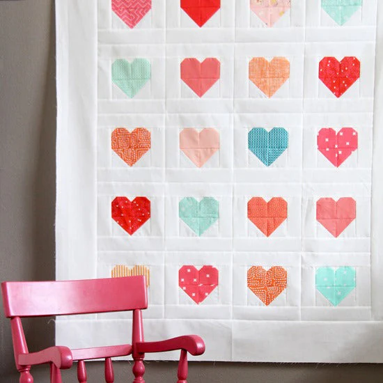 Heart Block Quilt Top - 3 sessions