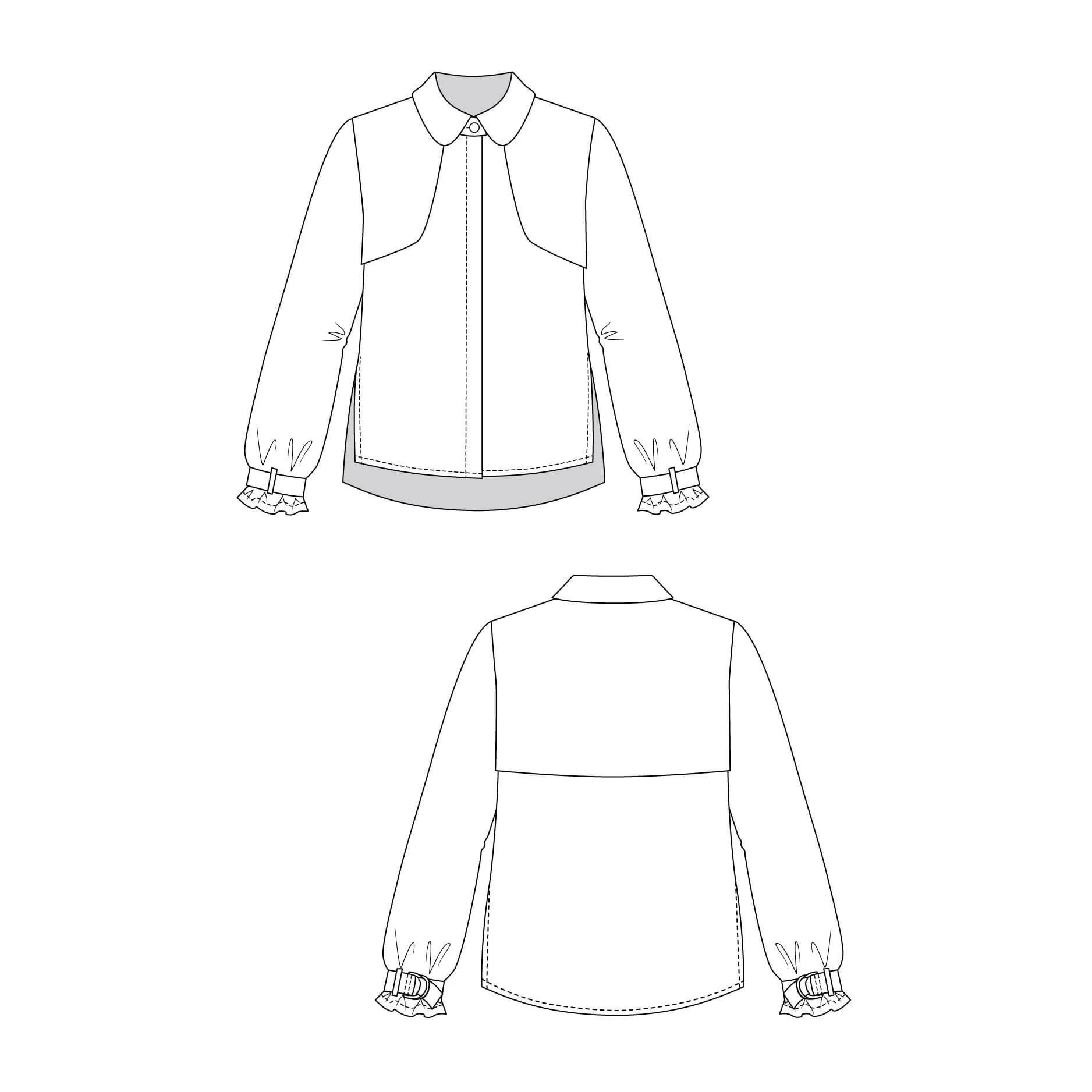 Helmi Trench Blouse & Tunic Dress Pattern - Image 8