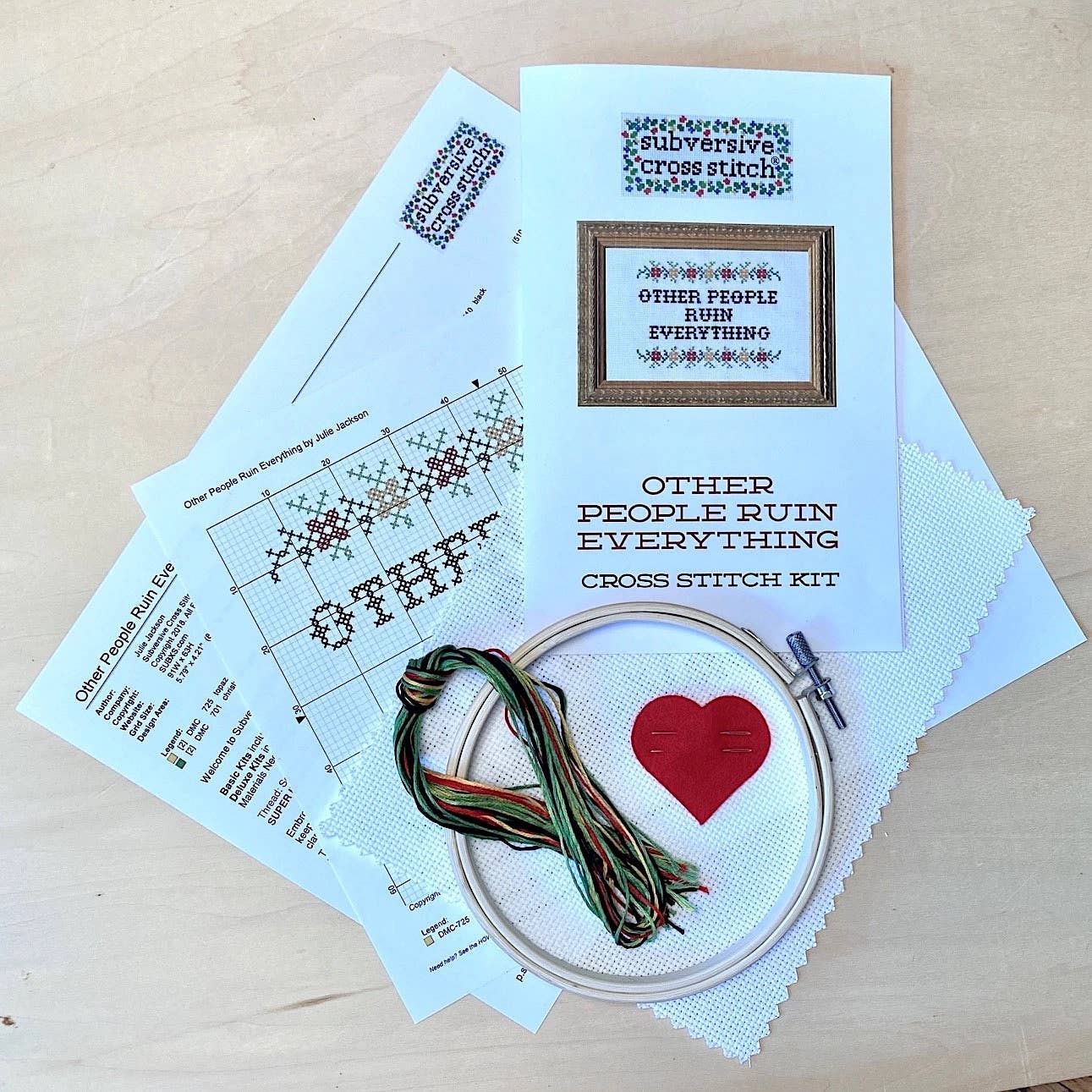 Here the Fuck We Go Deluxe Cross Stitch Kit - Image 2