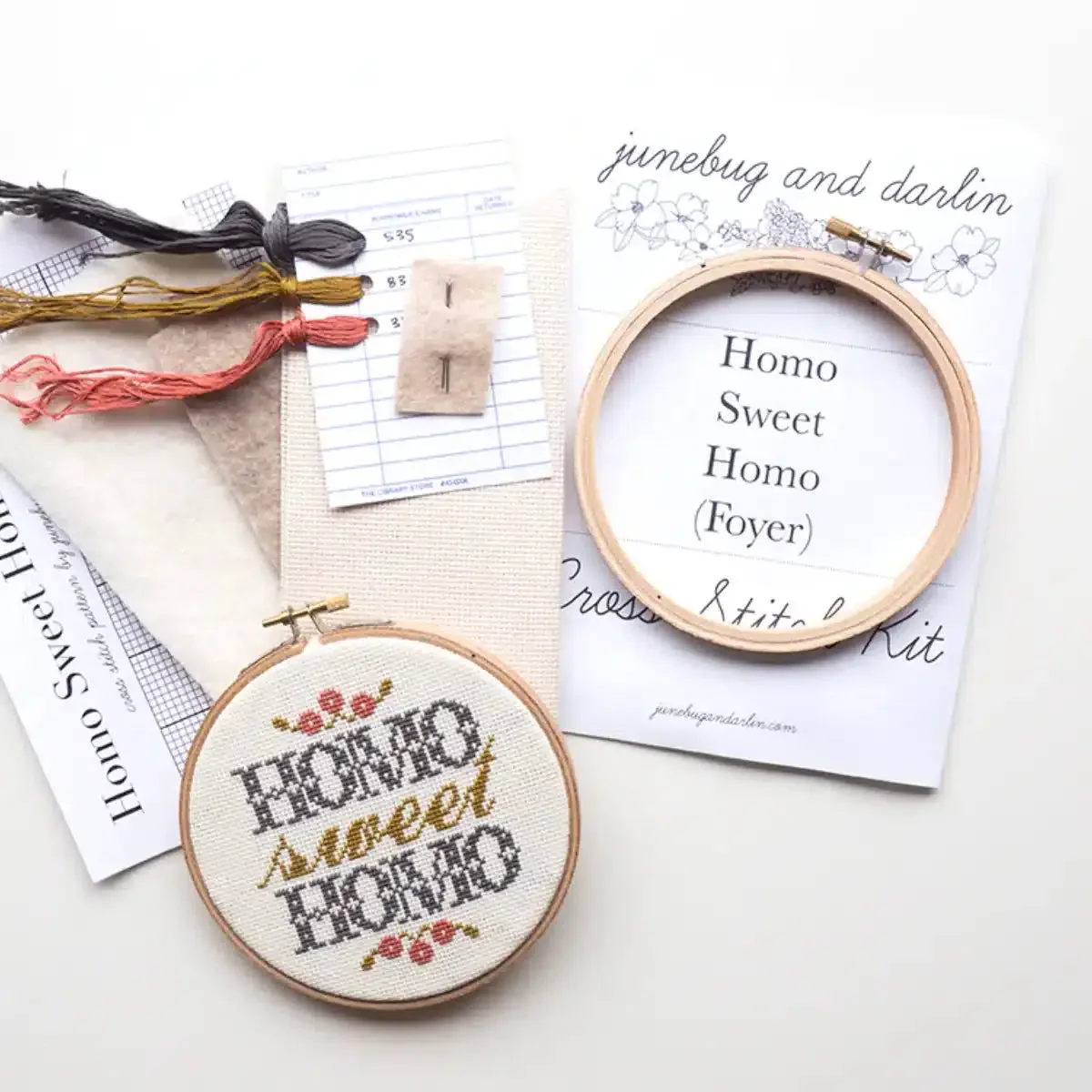 Homo Sweet Homo, 5" Cross Stitch Kit - Image 2