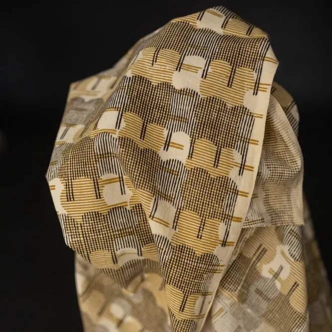 Honey Truffle Block Print Indian Cotton