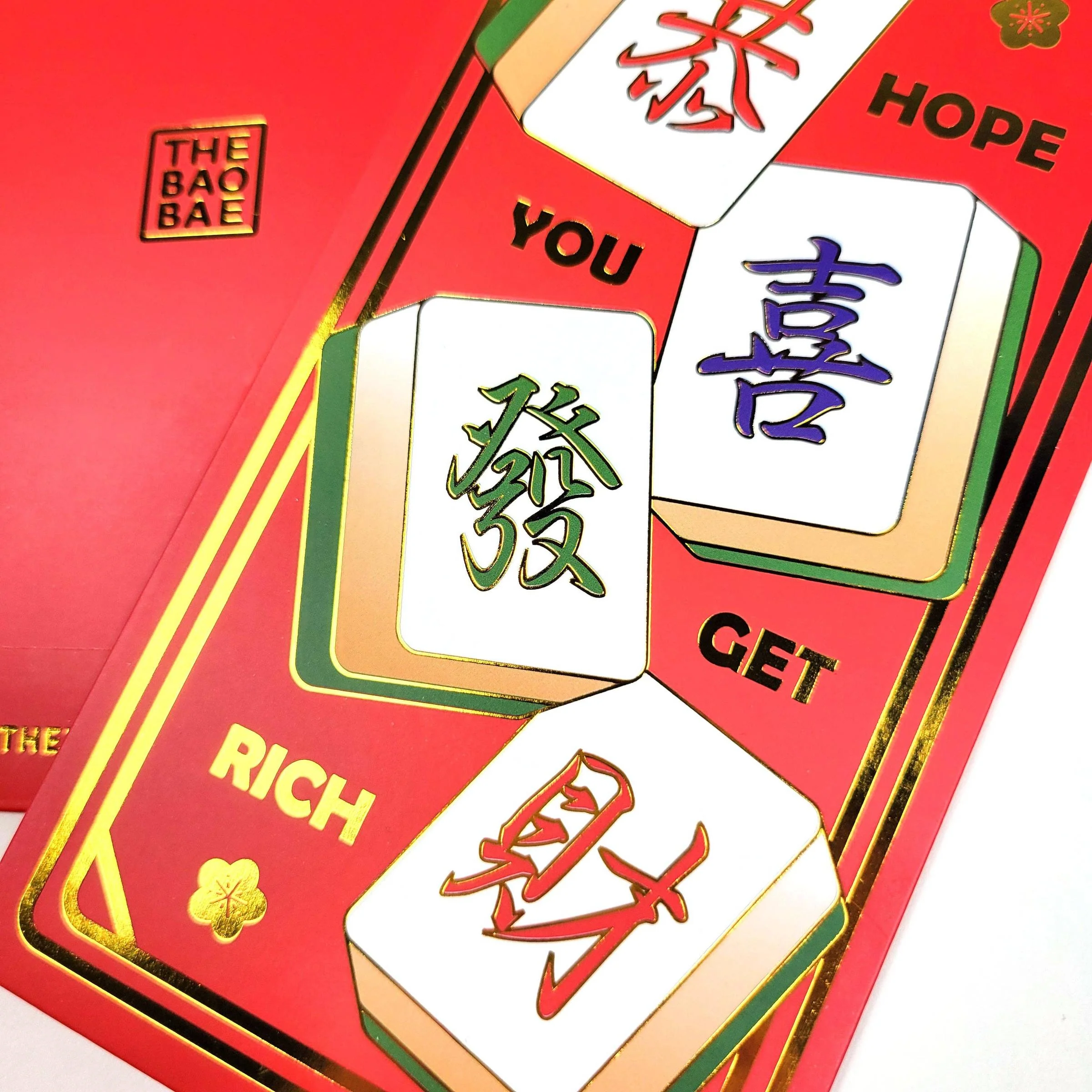 Hope You Get Rich Mahjong "Gung Hay Fat Choy" New Year Red Envelopes - Image 3