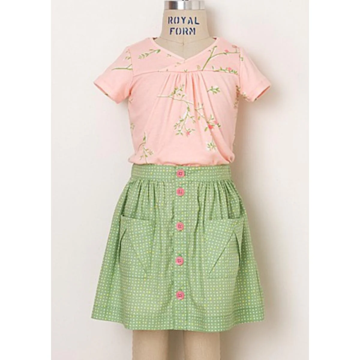 Hopscotch Skirt, Knit Top & Dress Pattern - PDF DOWNLOAD