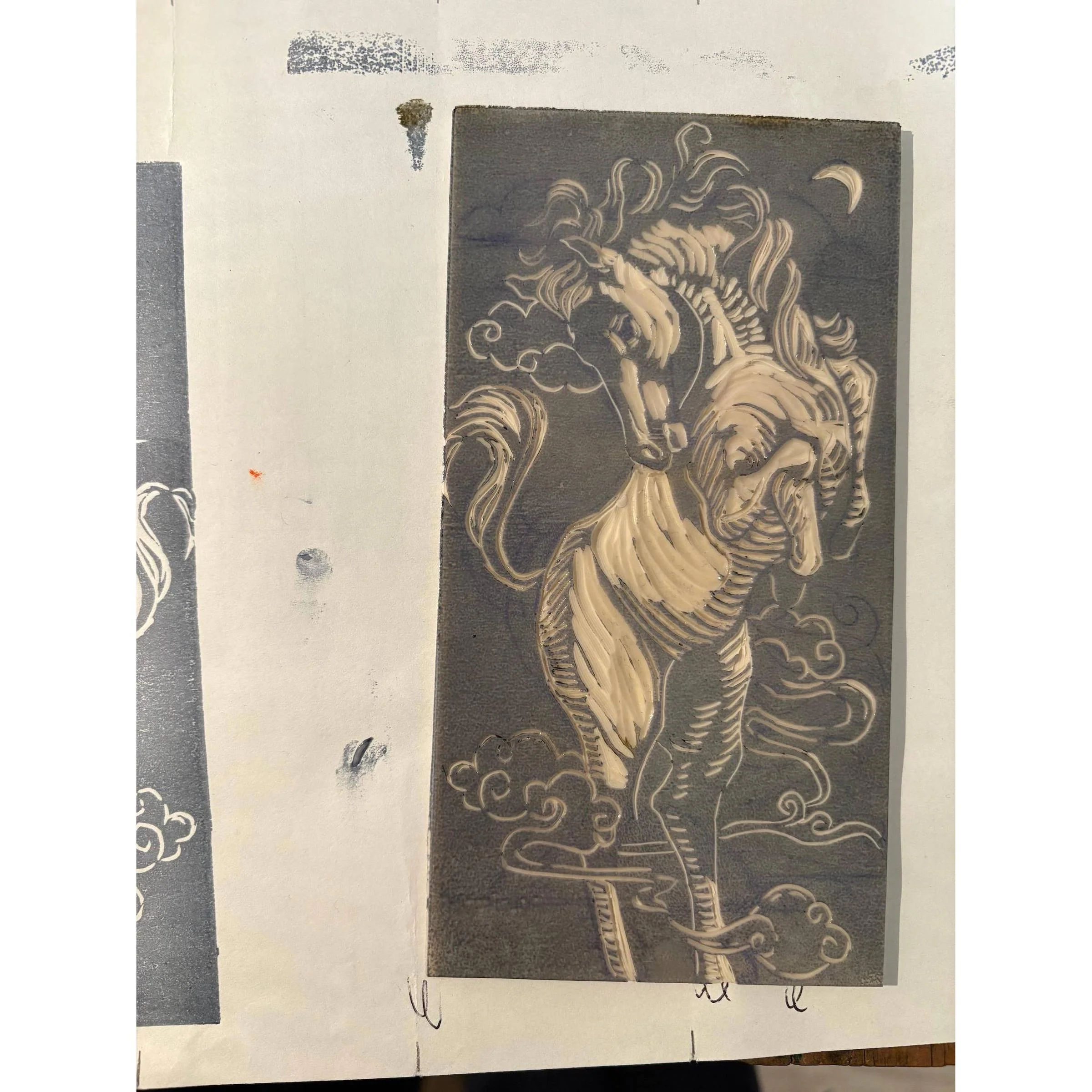 Horse Blockprinted Red Envelope - Image 3