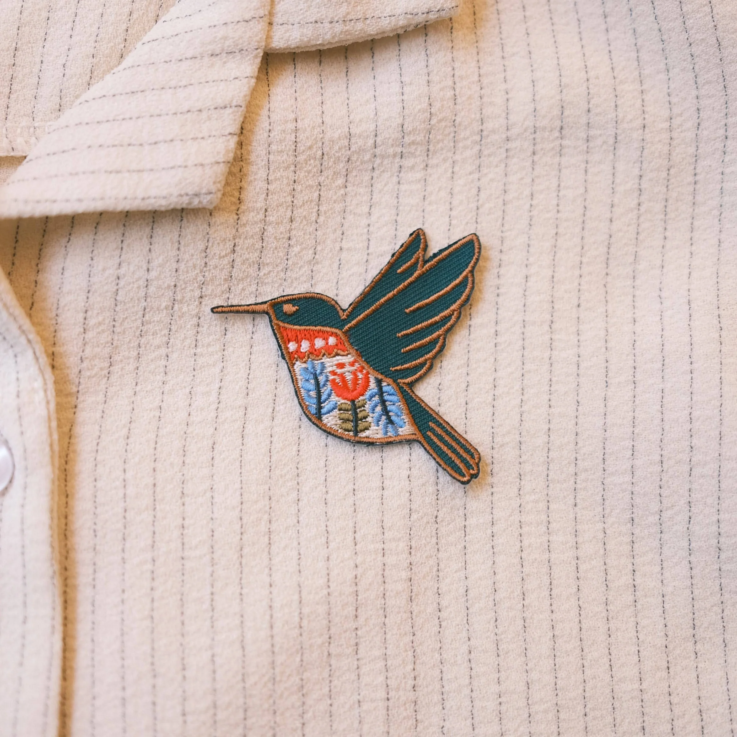 Hummingbird Iron-On Patch - Image 2