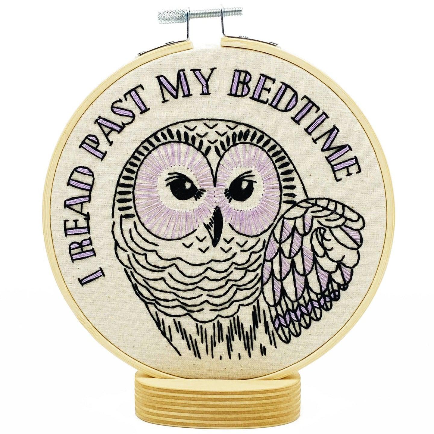 I Read Past My Bedtime Embroidery Kit