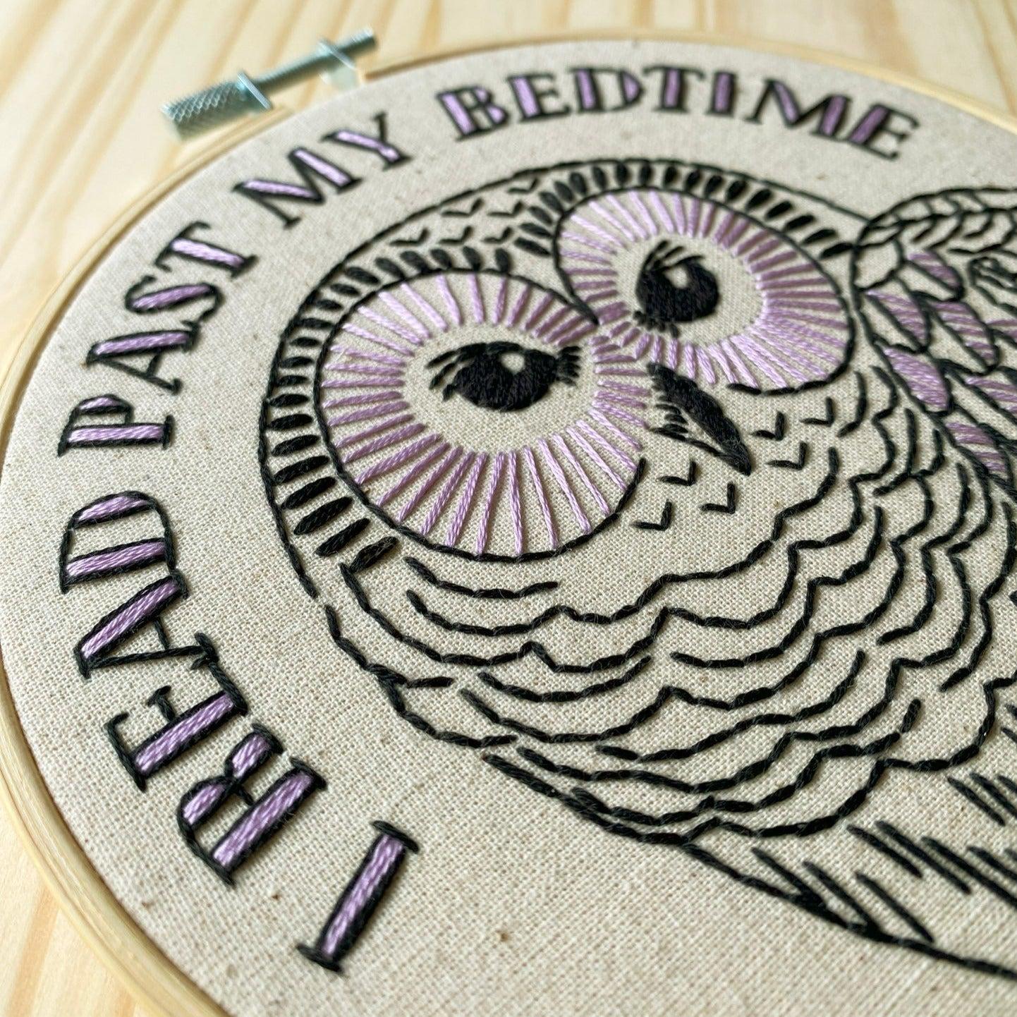 I Read Past My Bedtime Embroidery Kit - Image 2