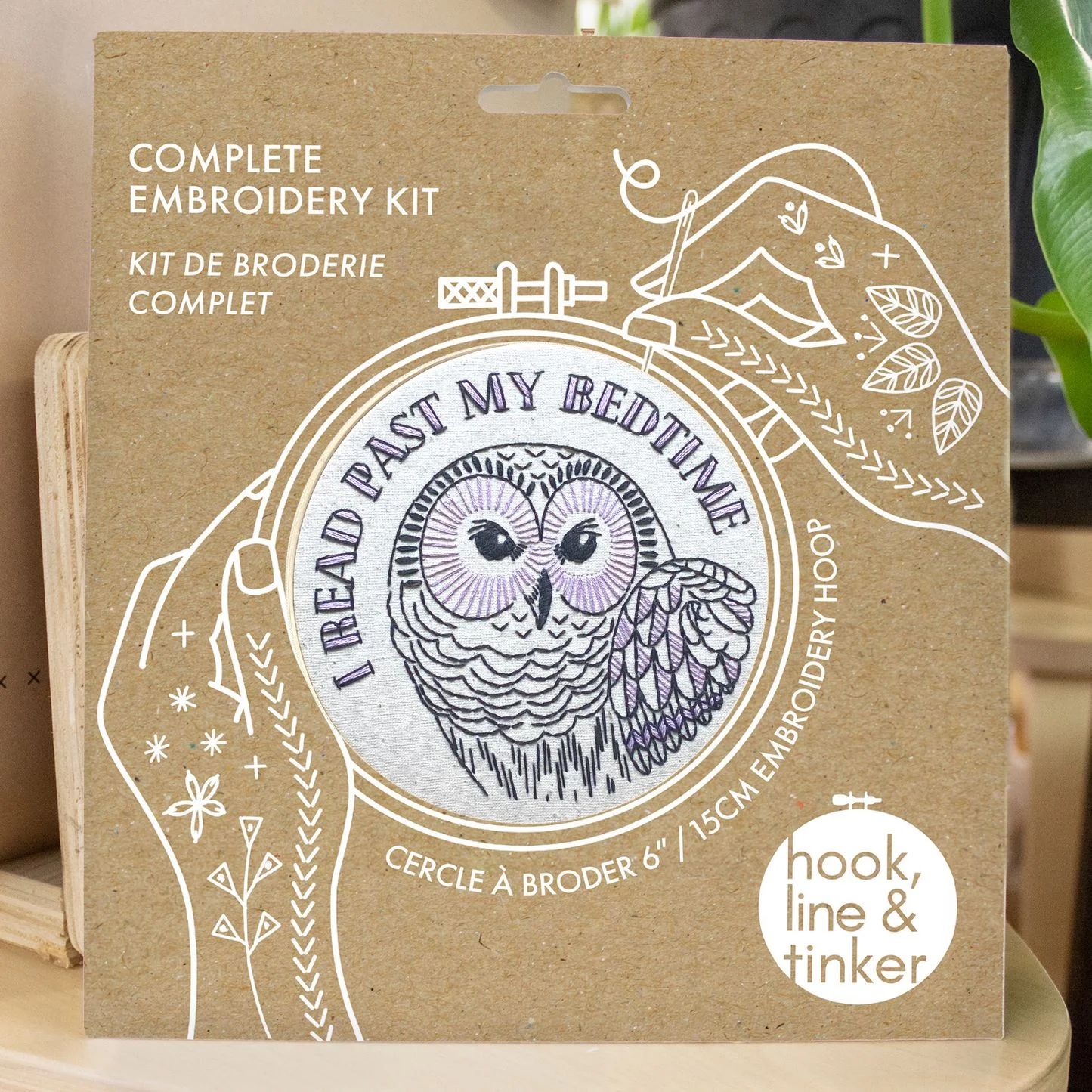 I Read Past My Bedtime Embroidery Kit - Image 3