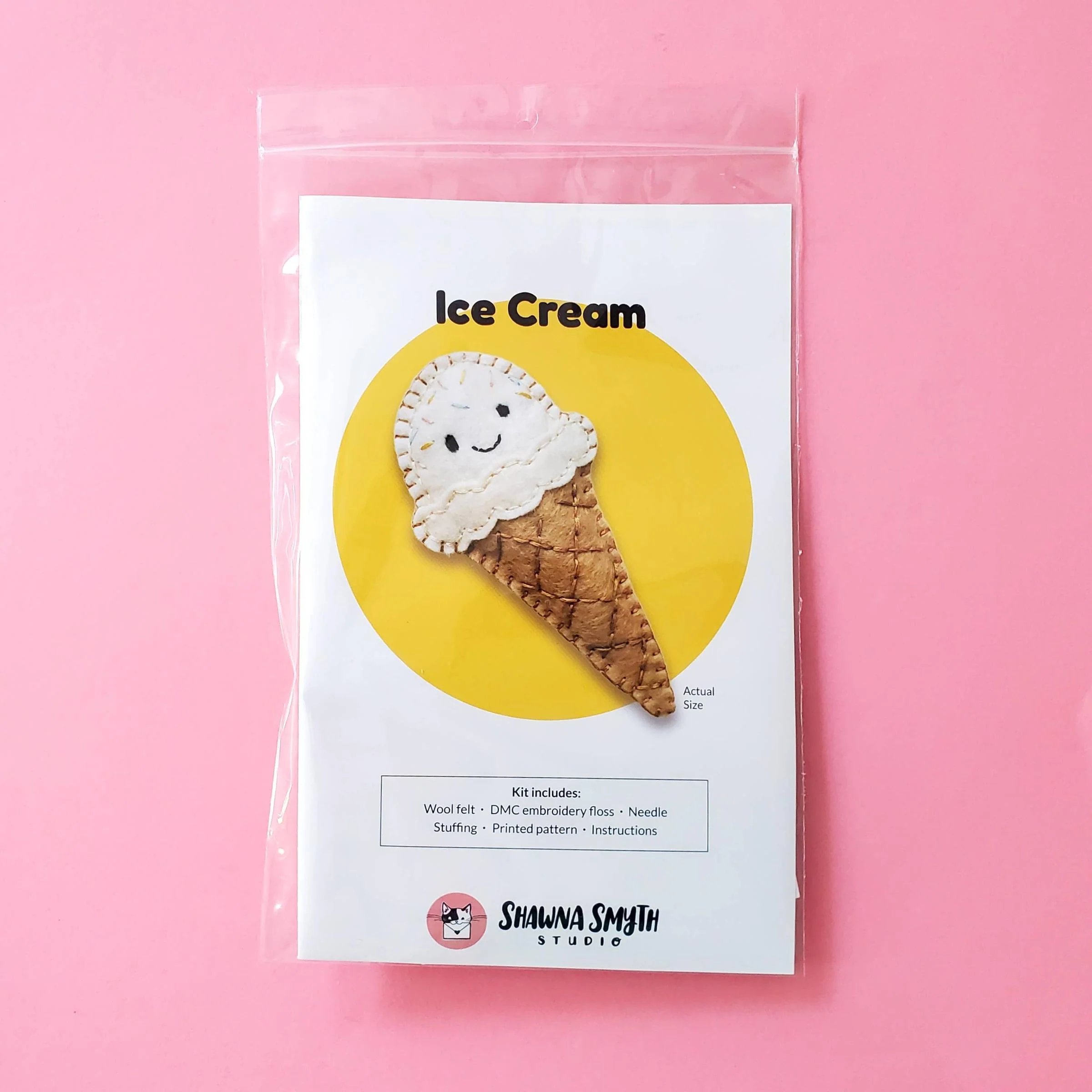 Ice Cream Felt Hand Stitching Kit - Image 2