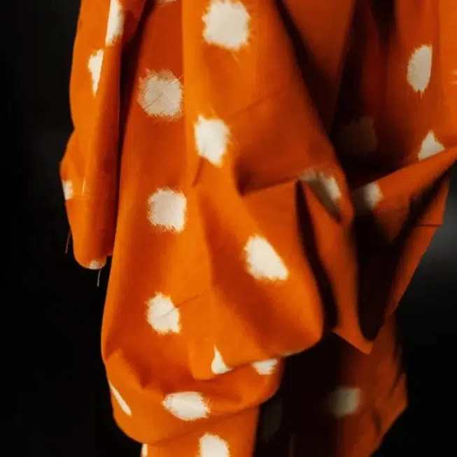 Ikat Turmeric Indian Cotton - Image 2