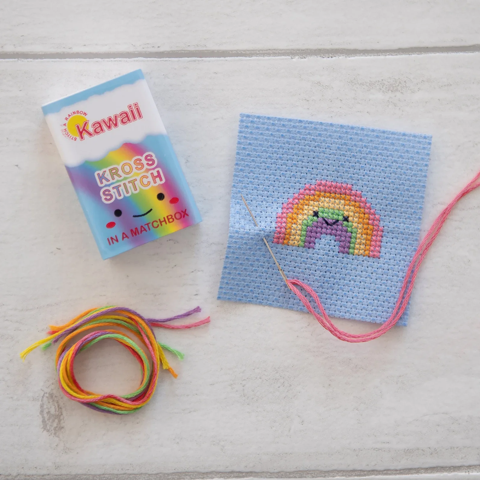 Intro to Cross Stitch - Matchbox Rainbow Kit