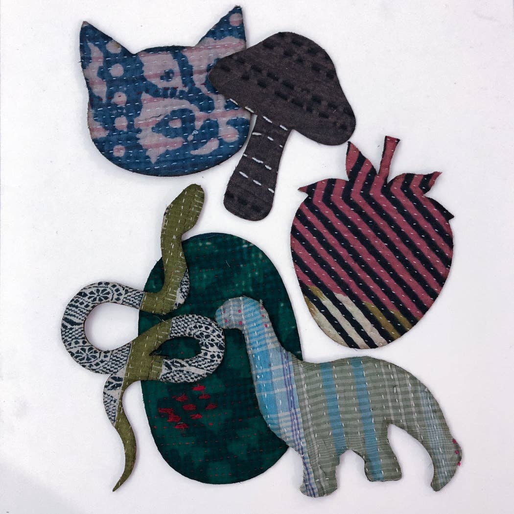 Medium Kantha Butterfly Iron-On Patch - Image 5
