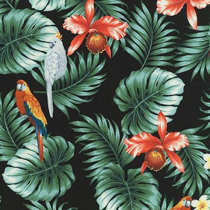 Island Paradise Tropical Birds Black