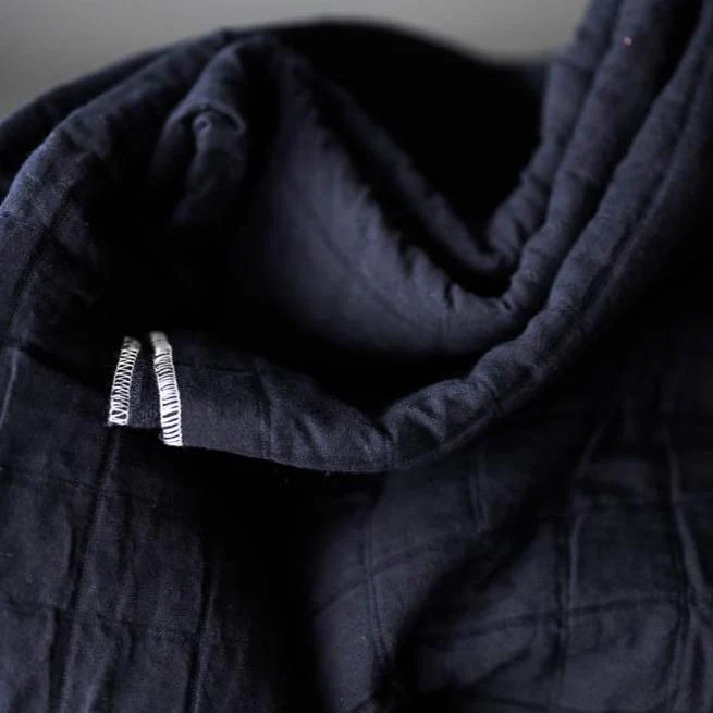 Jacquard Square Cotton, Quink Indigo Blue