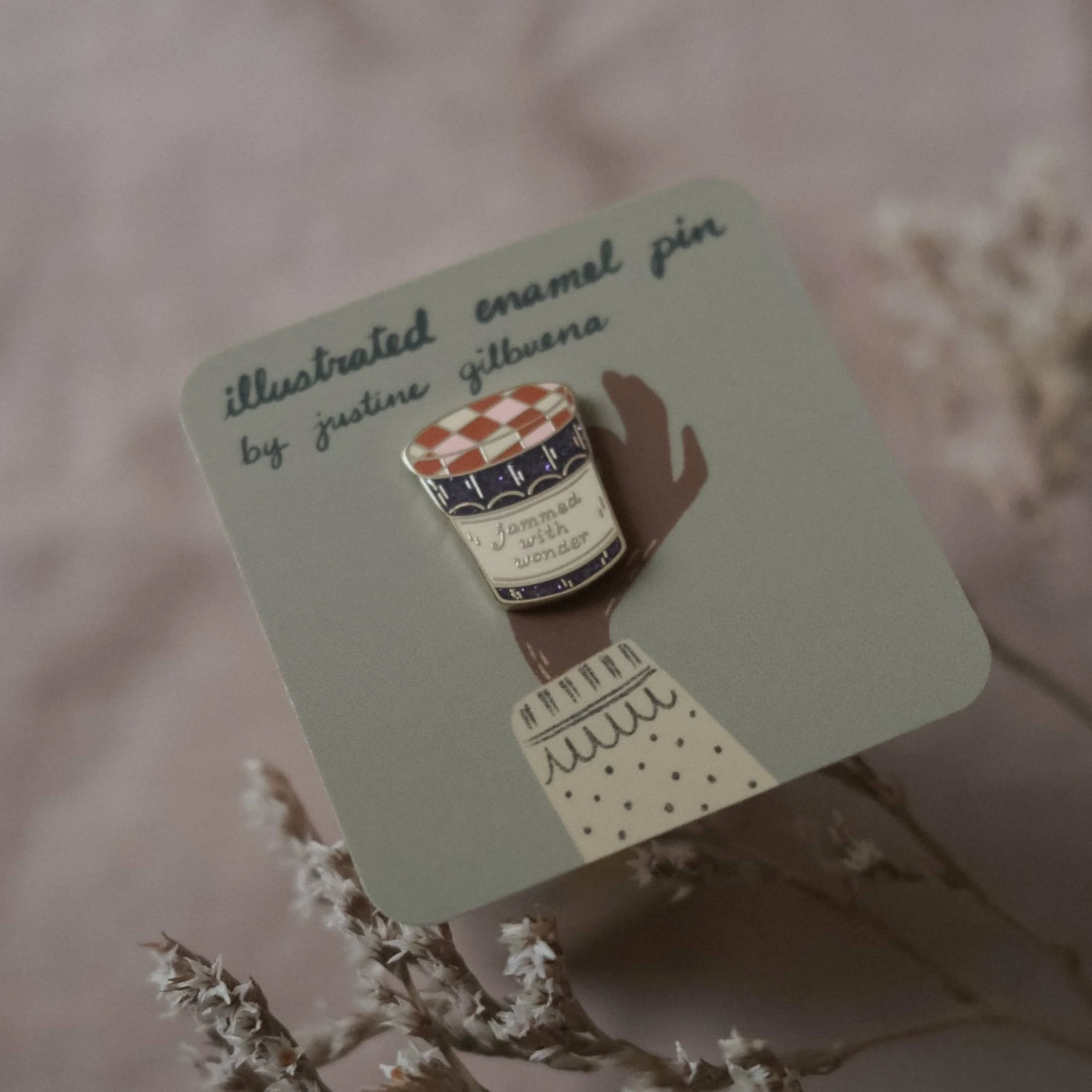 Grape Jammed with Wonder Enamel Pin - Image 2