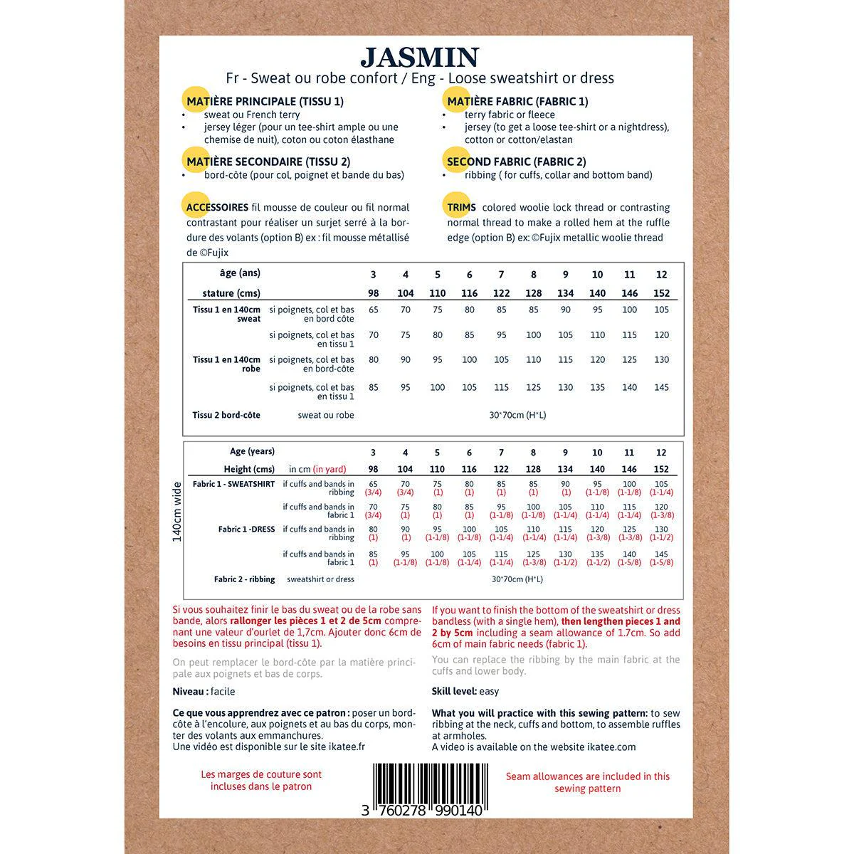 Jasmin Sweatshirt / Dress Pattern - Image 8