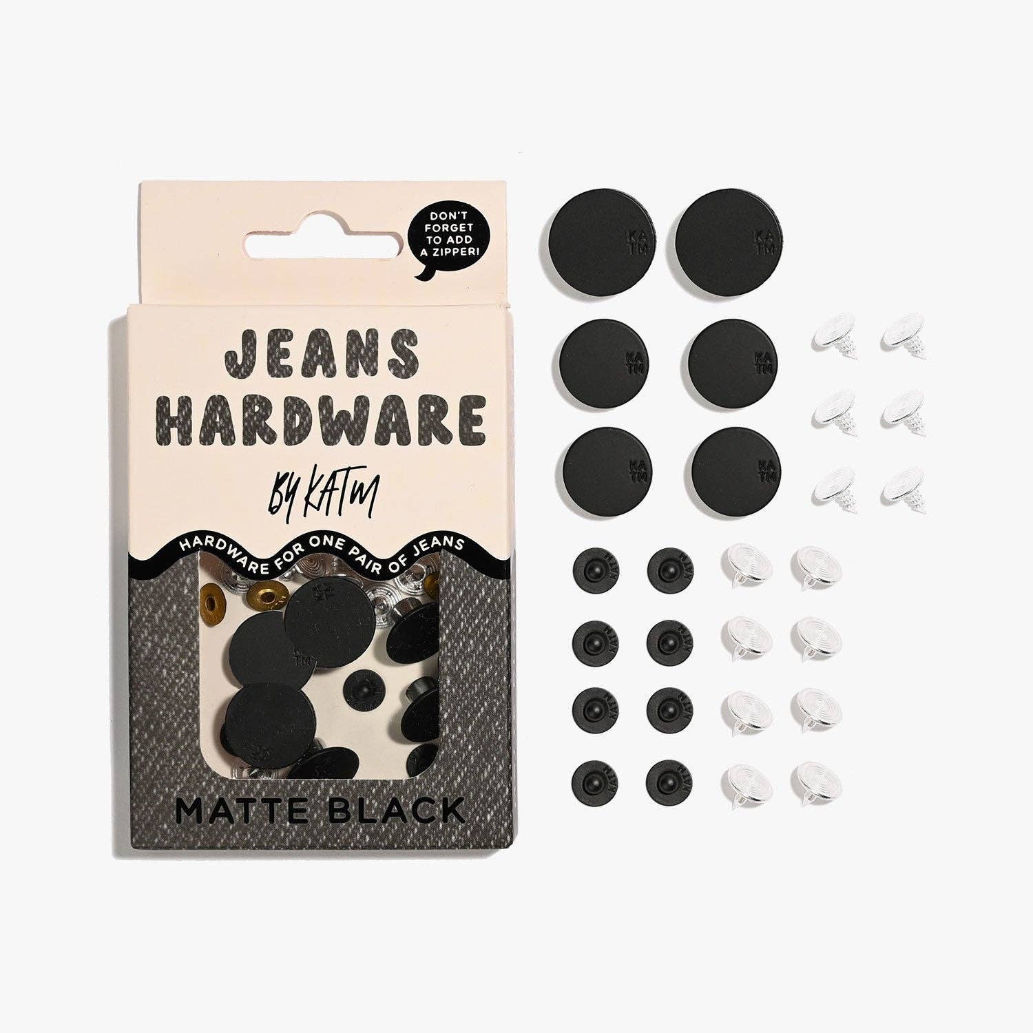 Jeans Hardware Kit - Matte Black