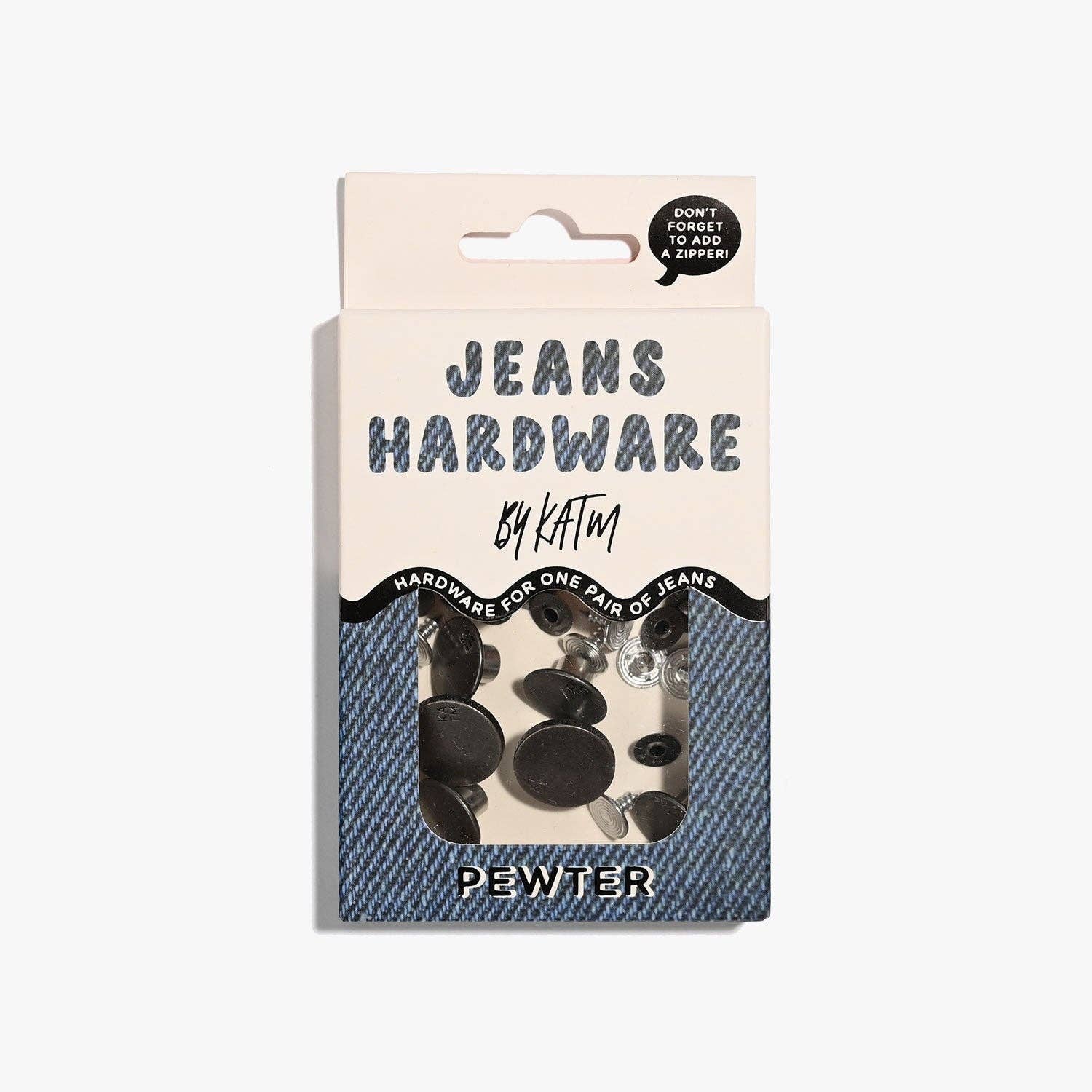 Jeans Hardware Kit - Pewter - Image 3